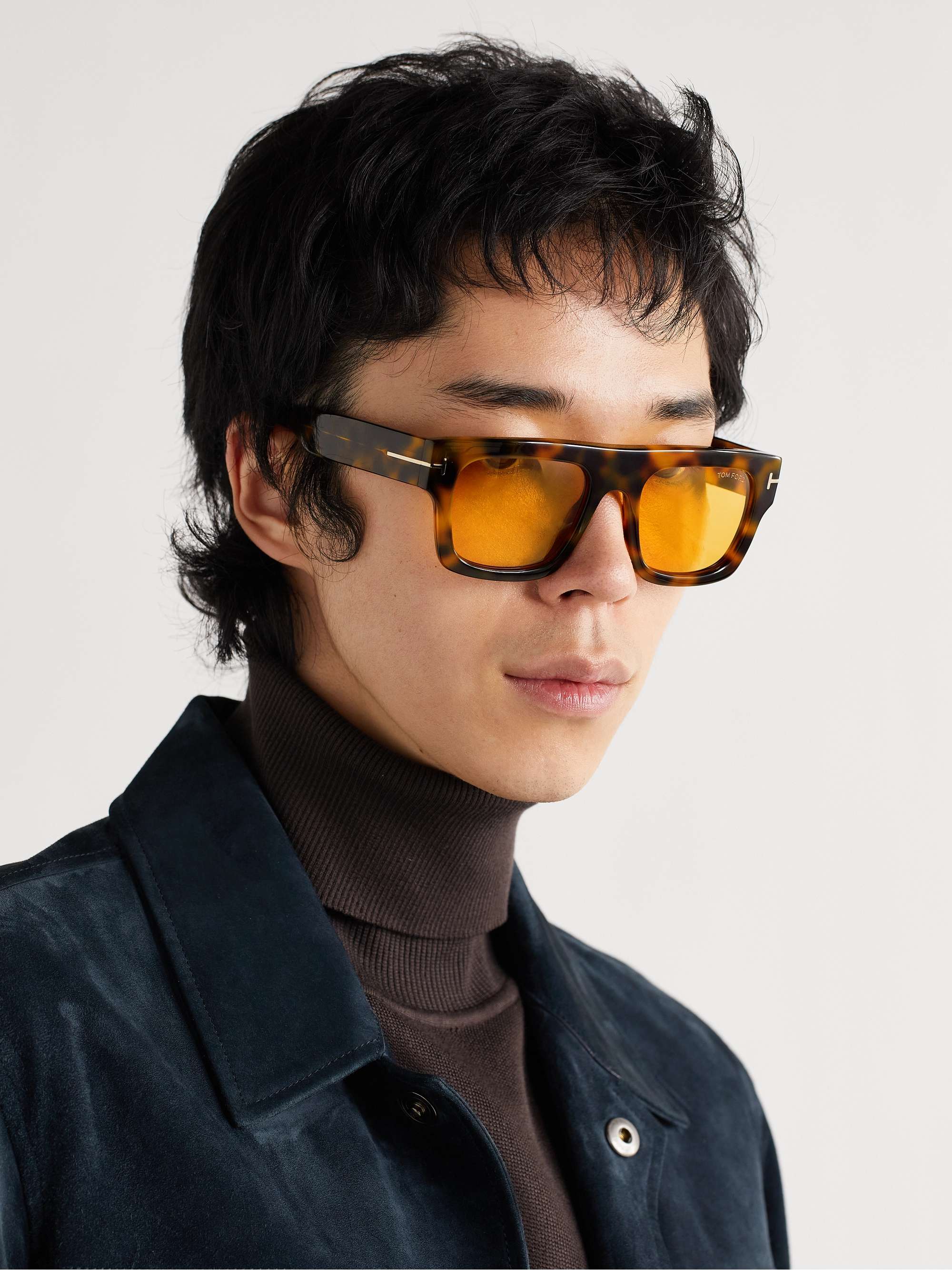 TOM FORD Square-Frame Tortoiseshell Acetate Sunglasses