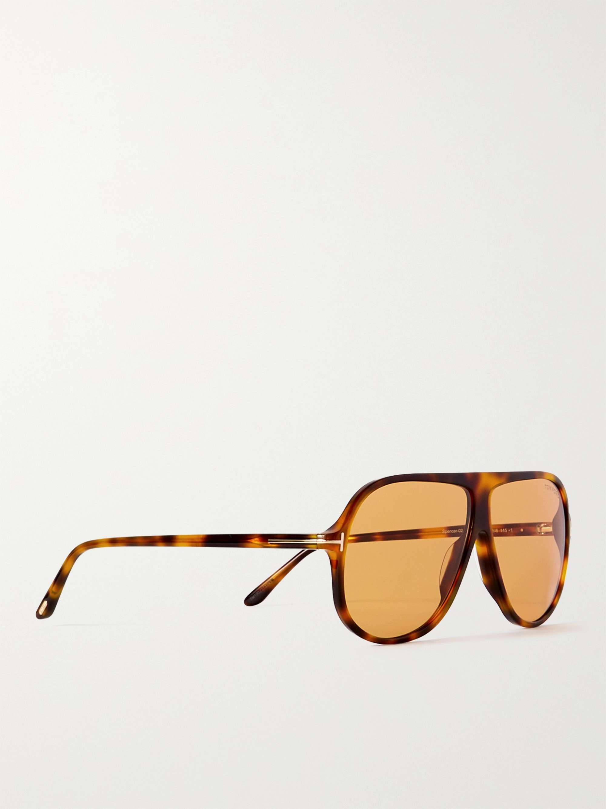 TOM FORD Aviator-Style Tortoiseshell Acetate Sunglasses