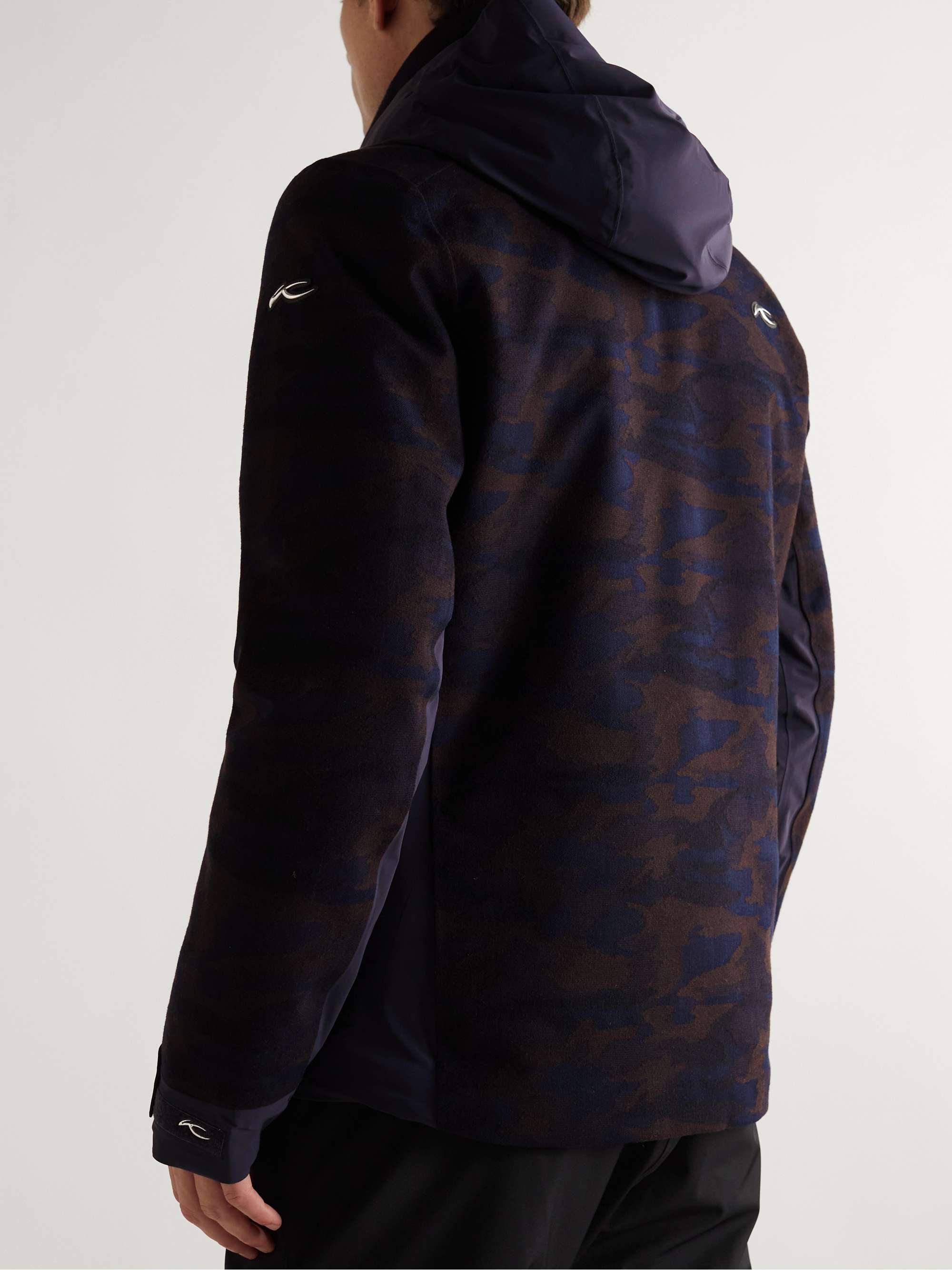 KJUS Glacier Pro Printed Storm System® Wool-Twill Hooded Down Ski Jacket