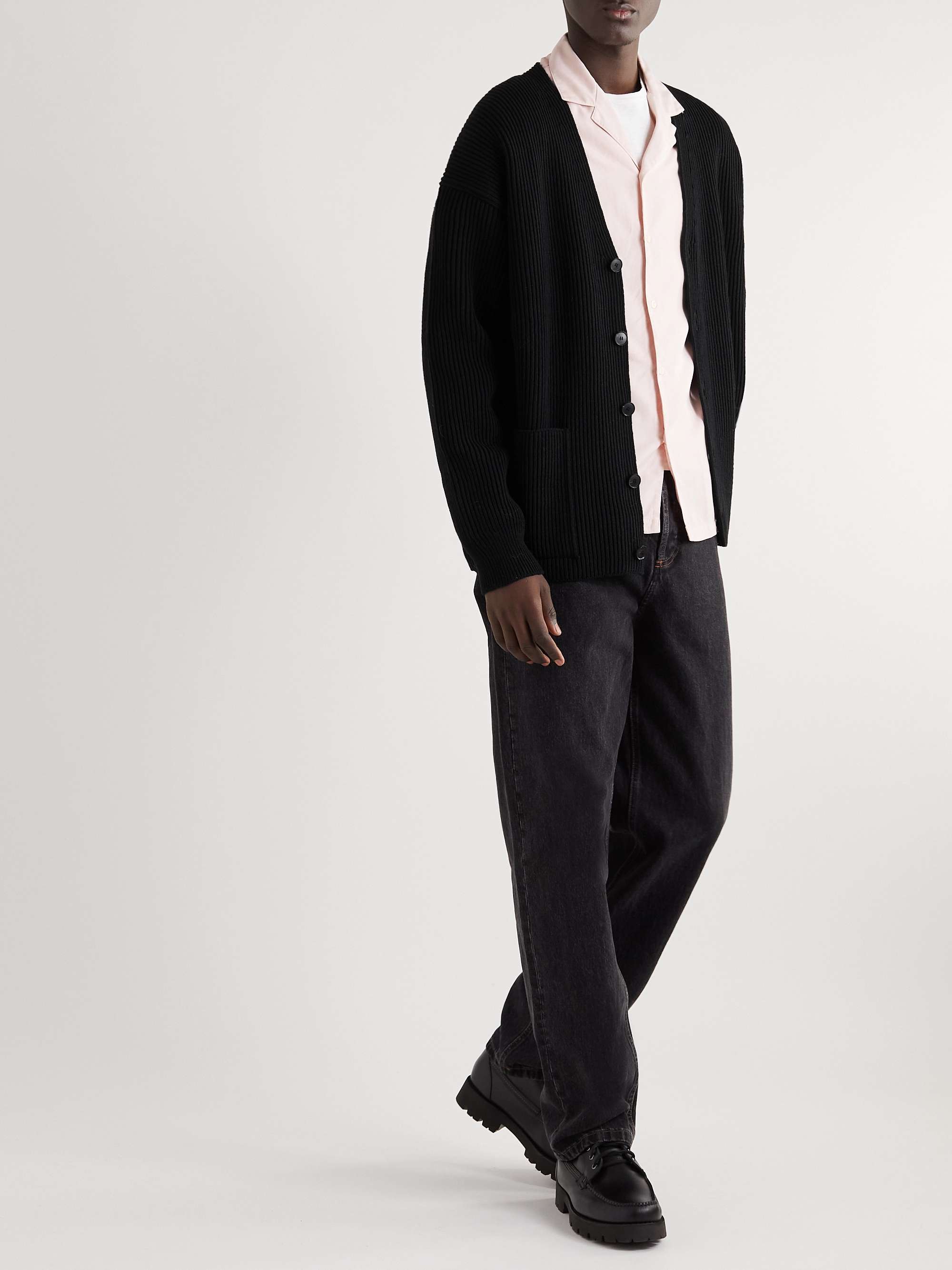 AURALEE Ribbed Wool Cardigan for Men | MR PORTER