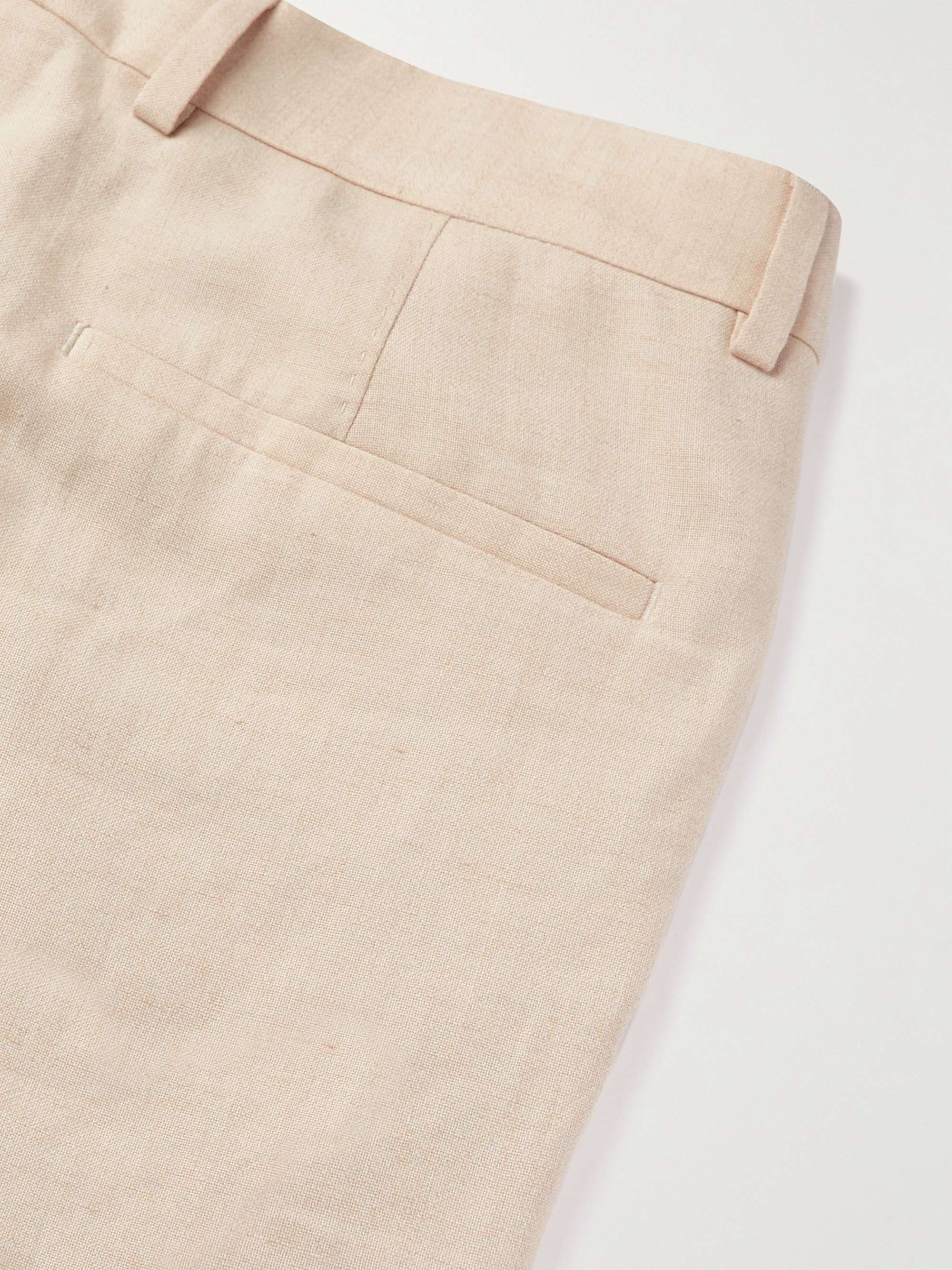 BRUNELLO CUCINELLI Summer Twist Tapered Linen and Wool-Blend Trousers