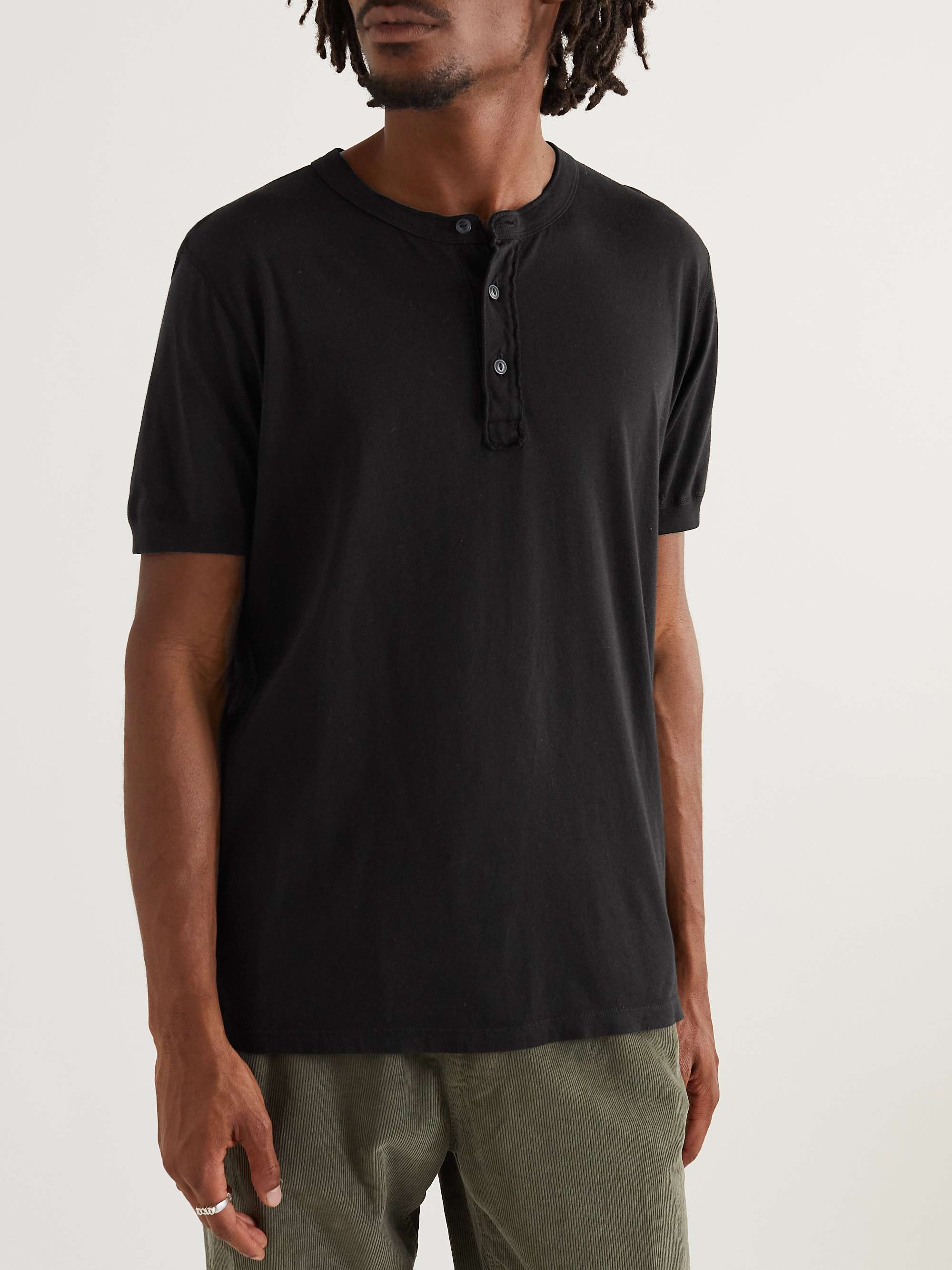 SAVE KHAKI UNITED Supima Cotton-Jersey Henley T-Shirt