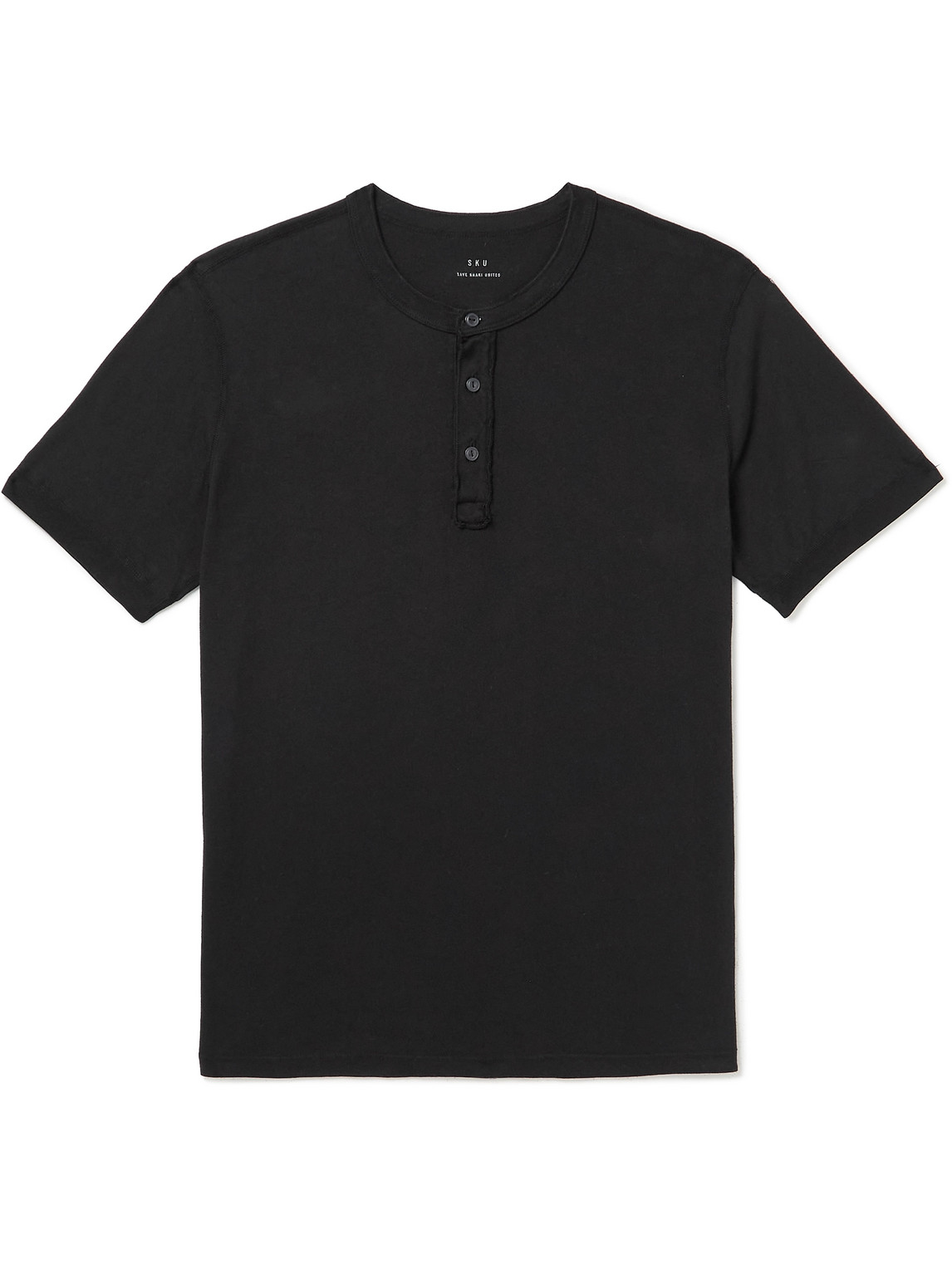 SAVE KHAKI UNITED GARMENT-DYED SUPIMA COTTON-JERSEY HENLEY T-SHIRT