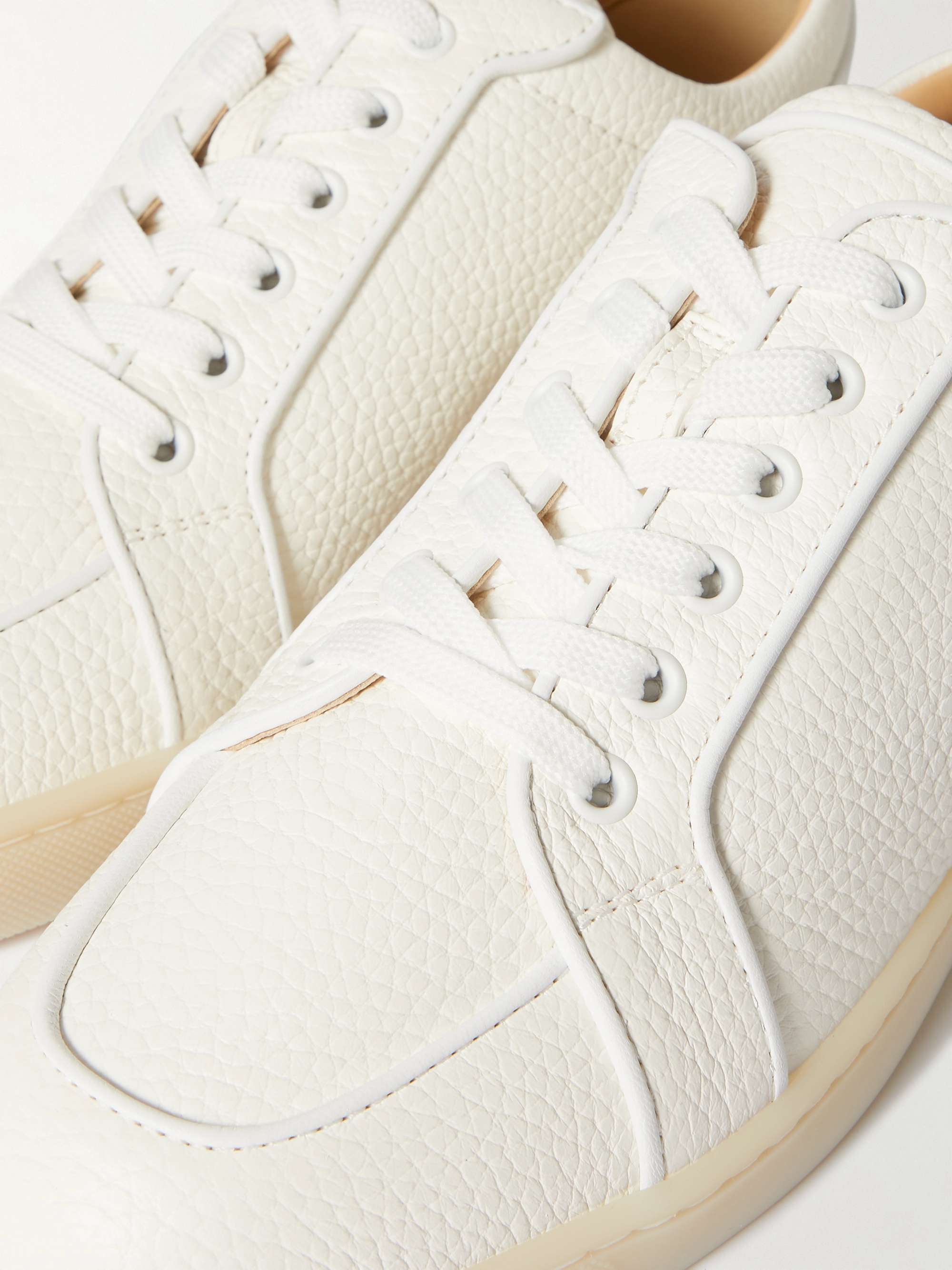 CHRISTIAN LOUBOUTIN Rantulow Full-Grain Leather Sneakers
