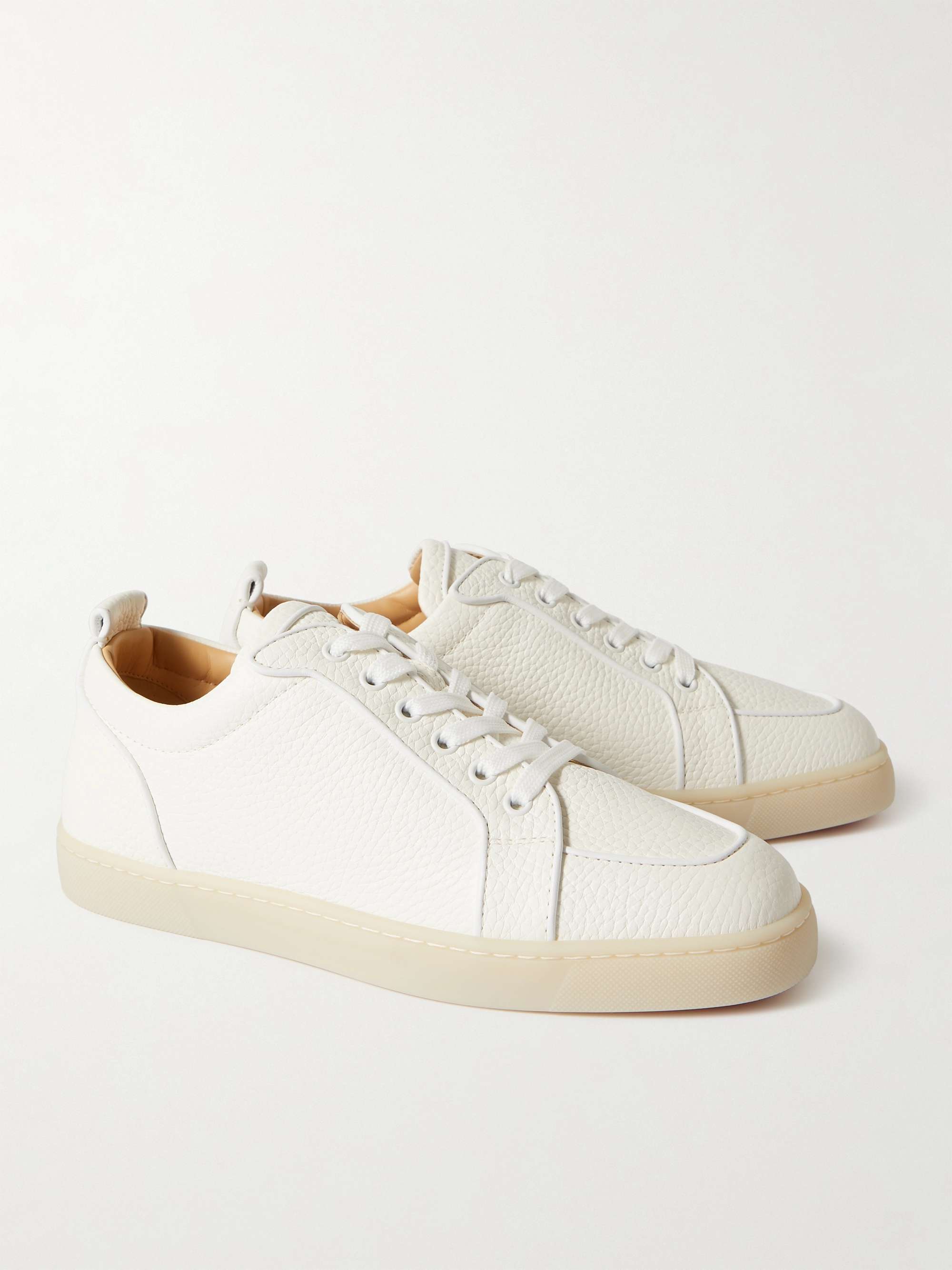 CHRISTIAN LOUBOUTIN Rantulow Full-Grain Leather Sneakers for Men | MR ...