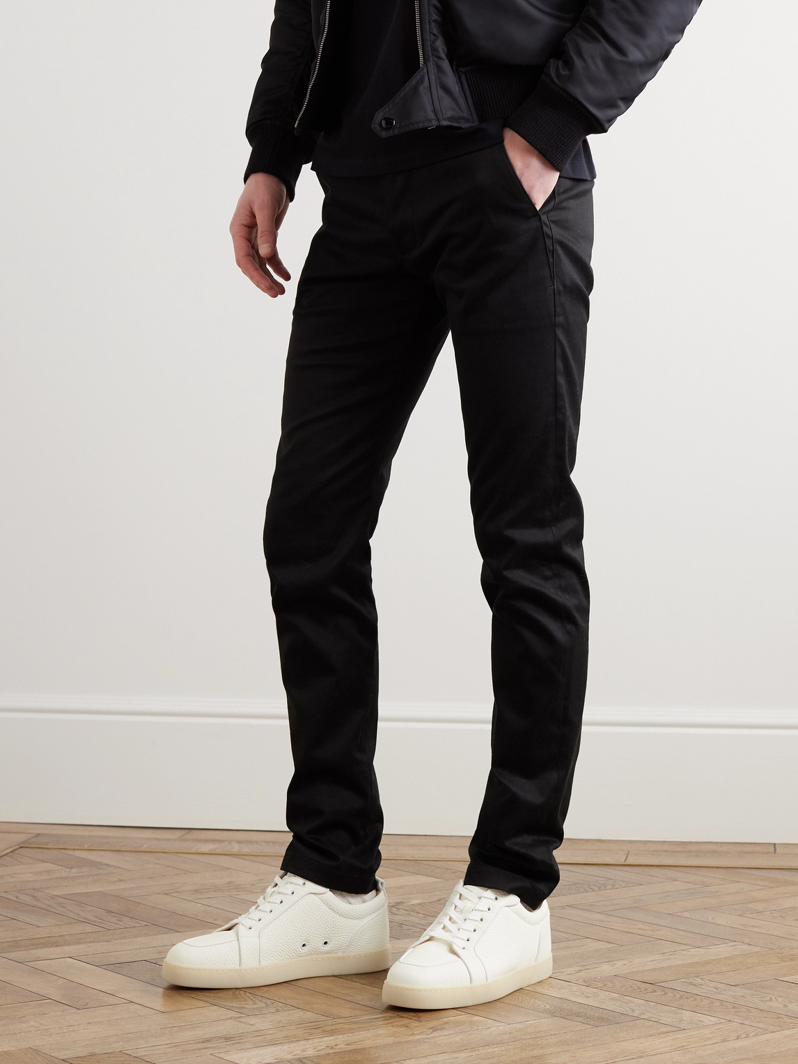Shop Christian Louboutin Rantulow Full-grain Leather Sneakers In White
