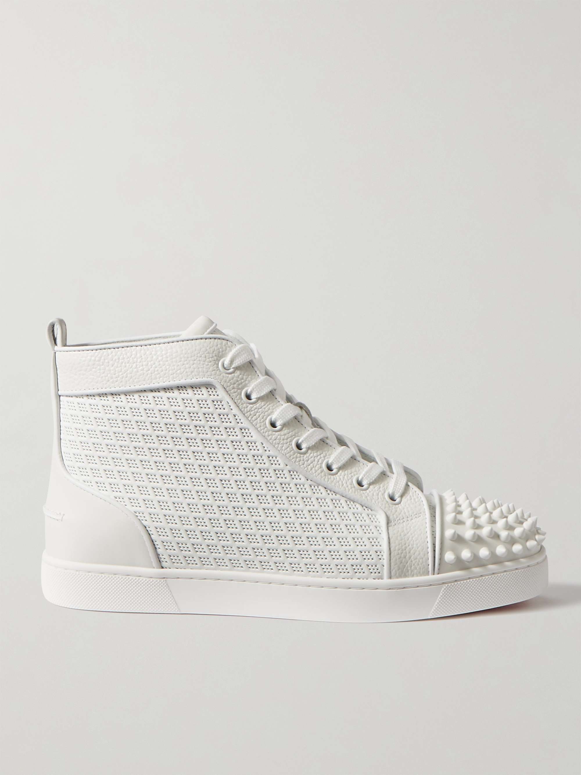 Christian Louboutin High Top Colorful Spikes Men Shoes