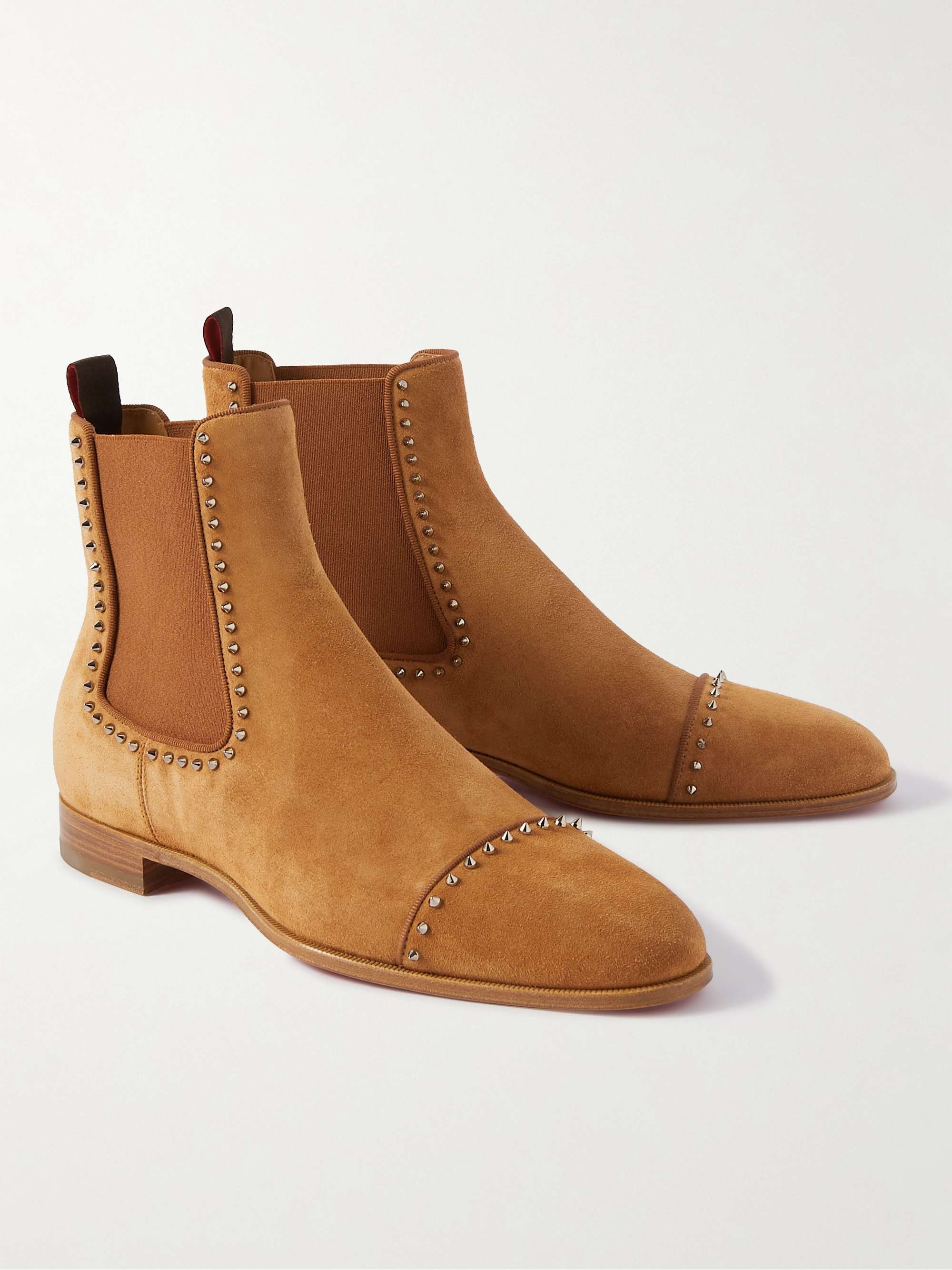 CHRISTIAN LOUBOUTIN Spiked Suede Chelsea Boots for Men MR PORTER
