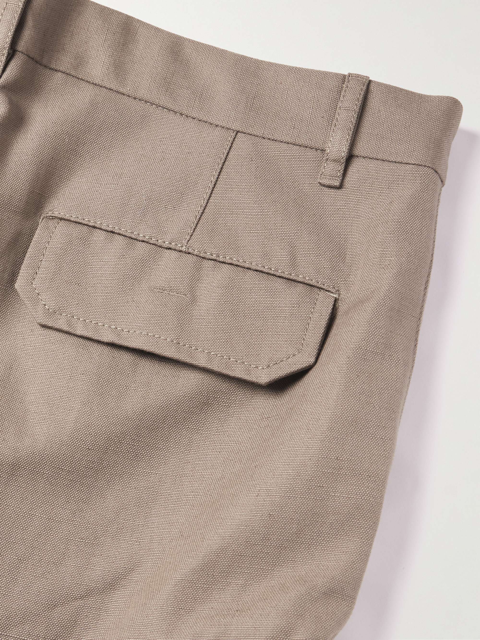 LORO PIANA Straight-Leg Cotton and Linen-Blend Cargo Shorts