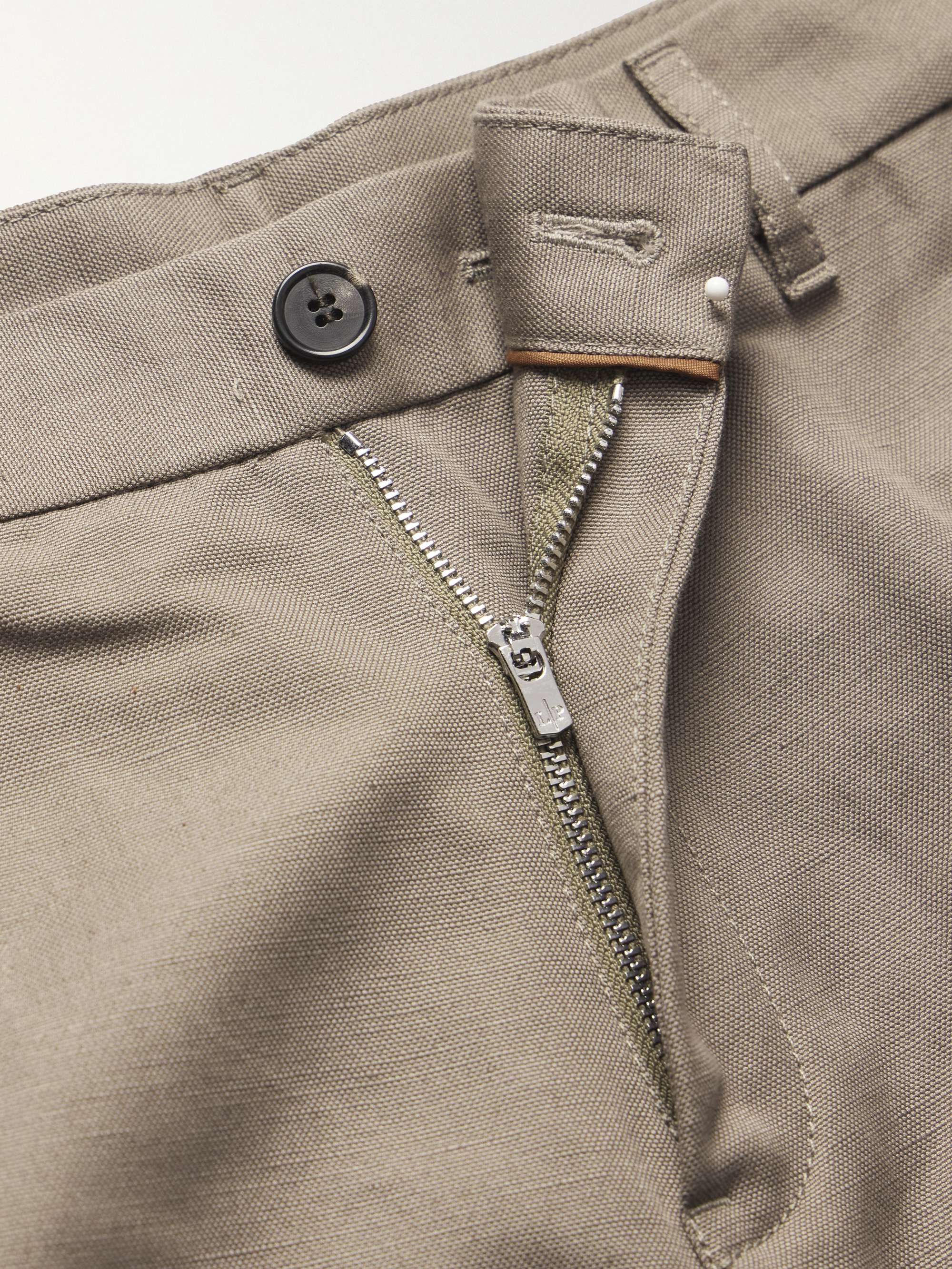 LORO PIANA Straight-Leg Cotton and Linen-Blend Cargo Shorts