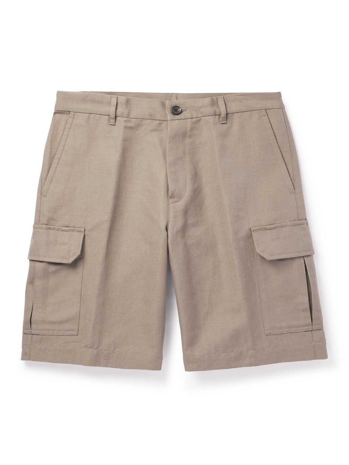 Loro Piana - Straight-Leg Cotton and Linen-Blend Cargo Shorts - Men - Brown - IT 54