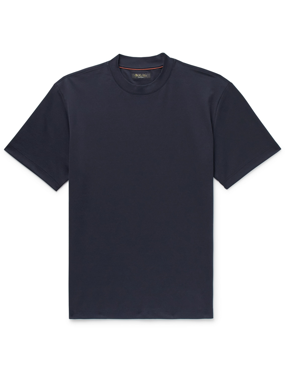 Shop Loro Piana Cotton-jersey T-shirt In Blue