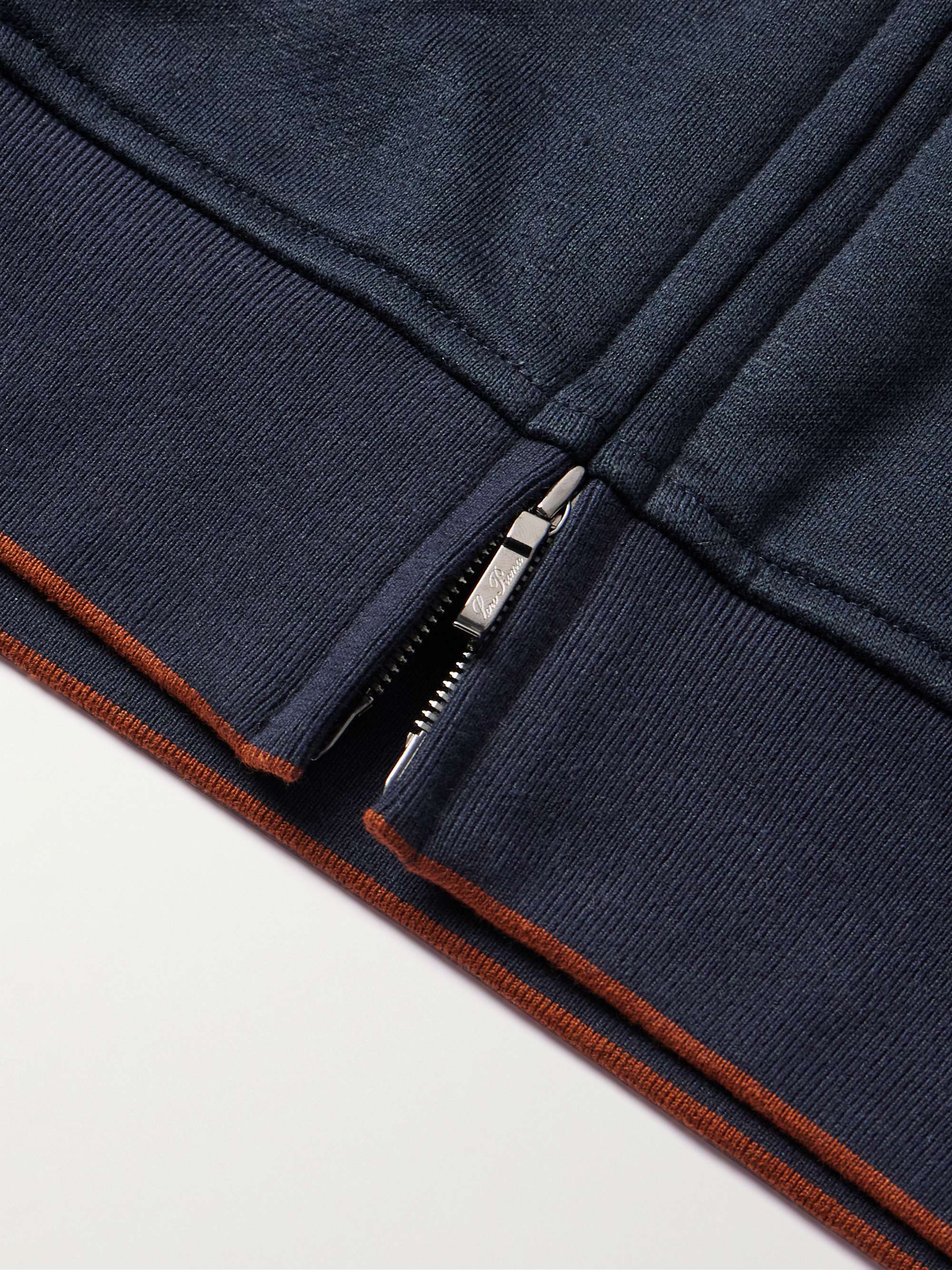 LORO PIANA Cotton and Linen-Blend Jersey Hoodie