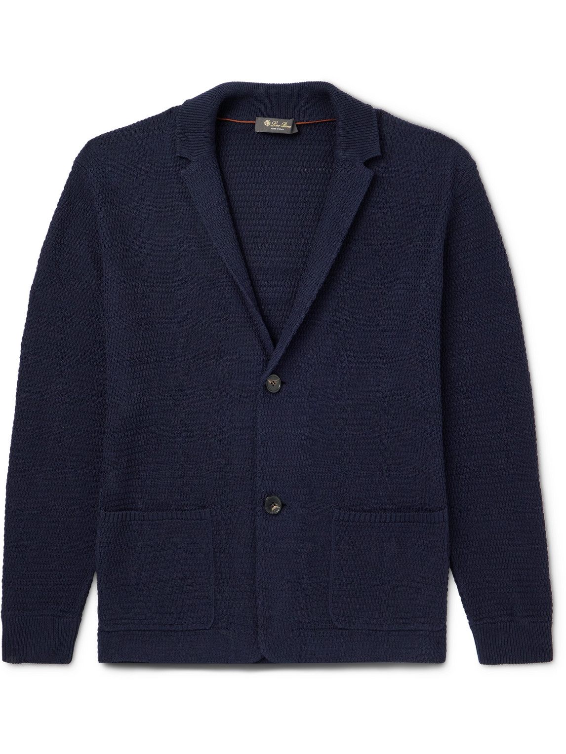 Shop Loro Piana Silk And Linen-blend Cardigan In Blue