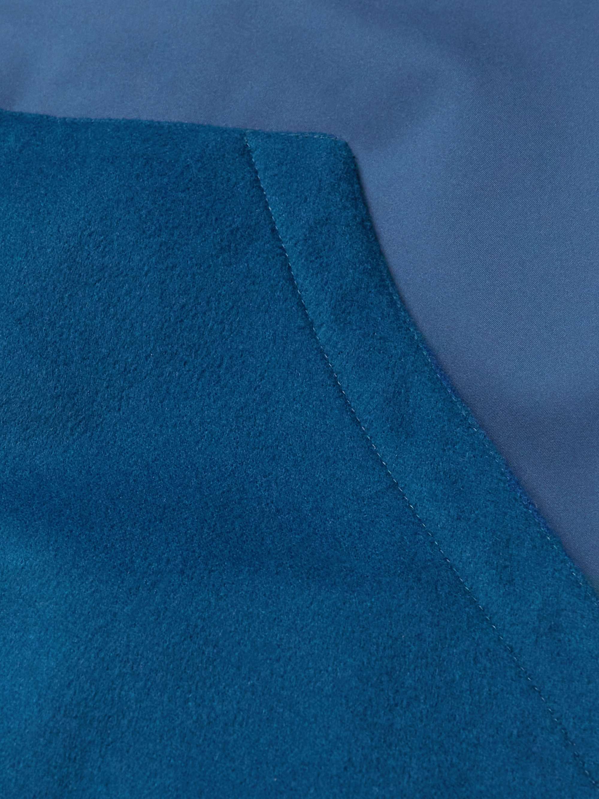 LORO PIANA Wallace Panelled Storm System® Nylon and Cashmere Hooded Bomber Jacket