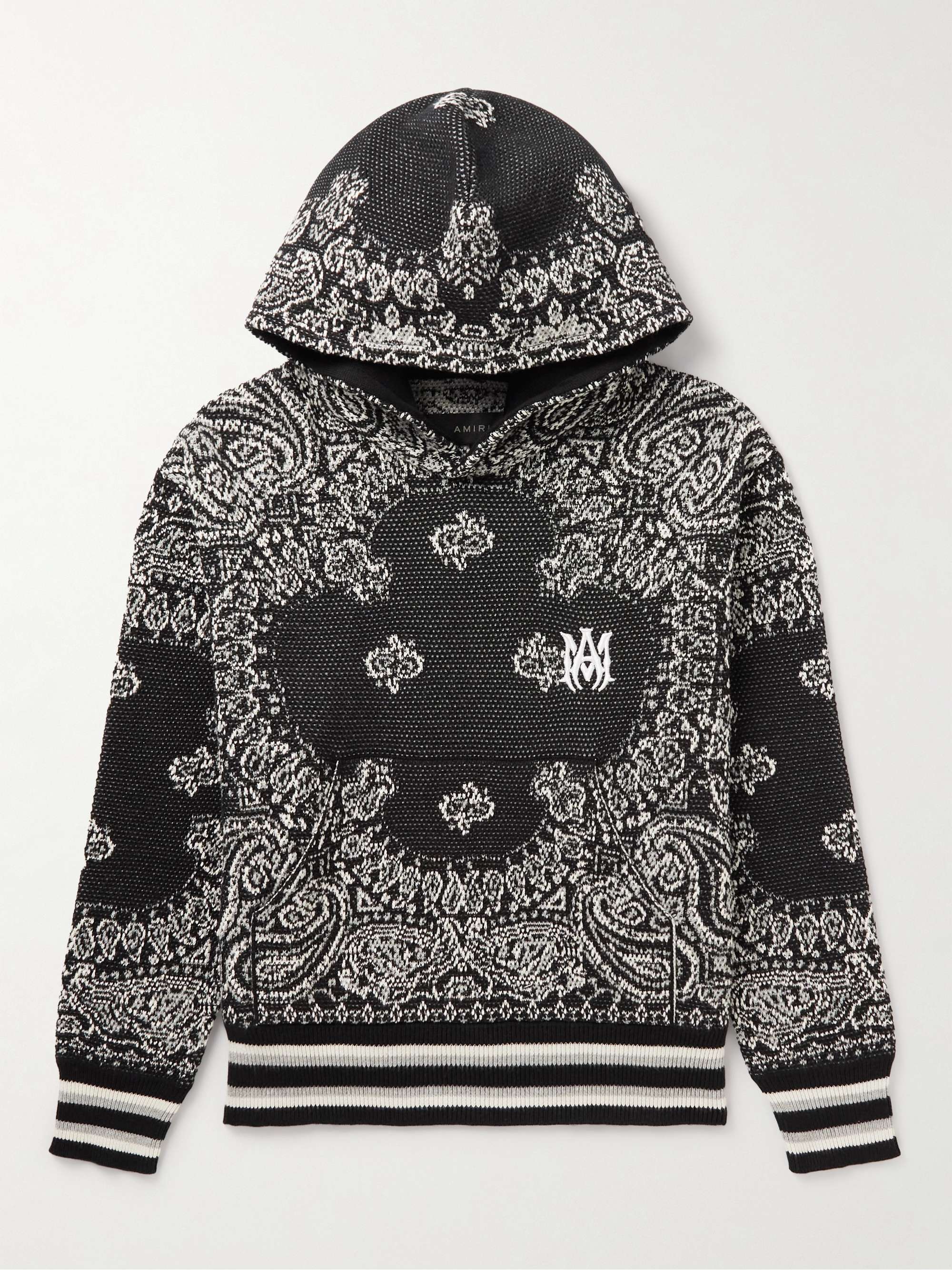 Amiri Bandana Knit Hoodie