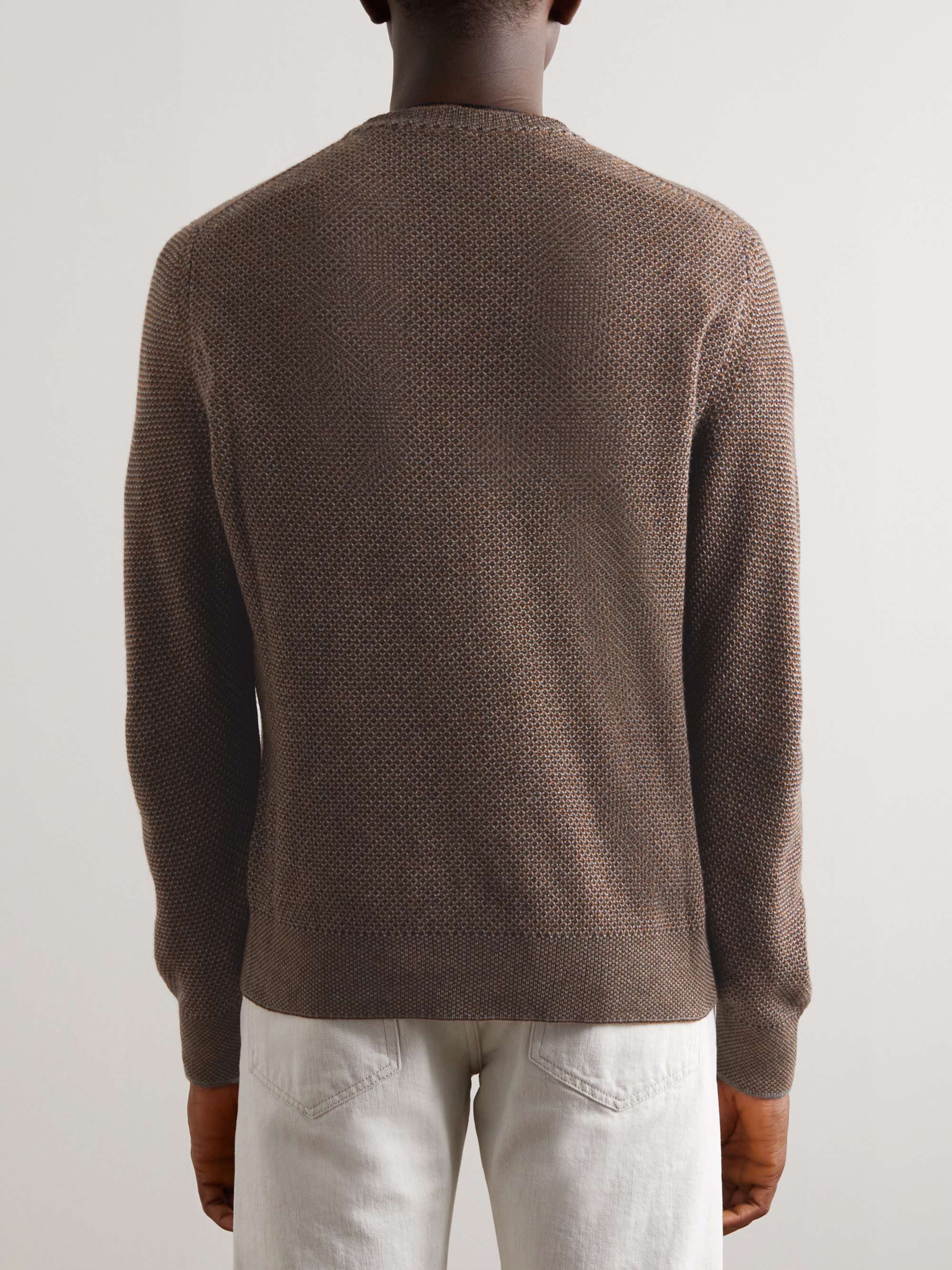 LORO PIANA City Birdseye Baby Cashmere Sweater
