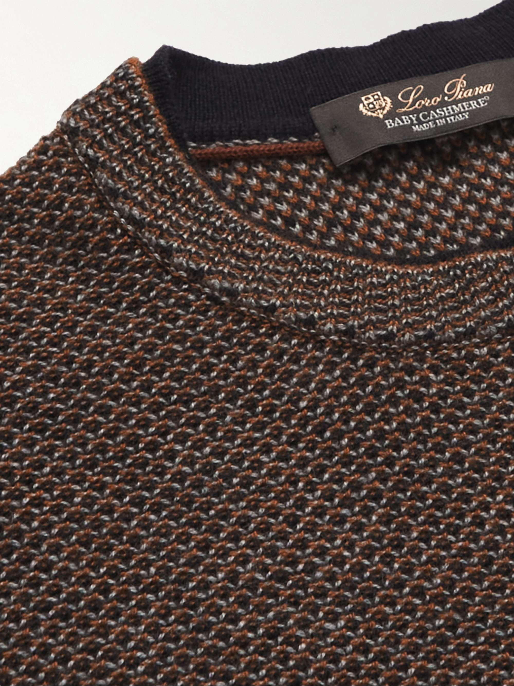 LORO PIANA City Birdseye Baby Cashmere Sweater