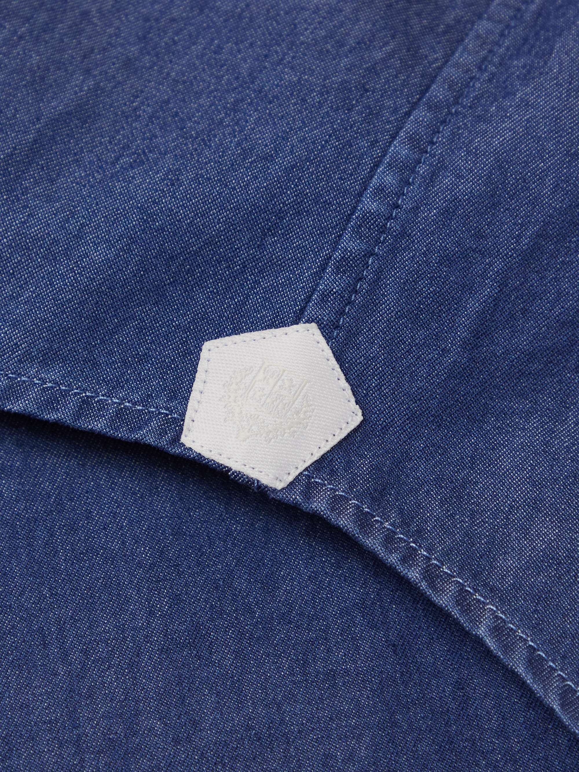 LORO PIANA Washed Cotton-Chambray Shirt
