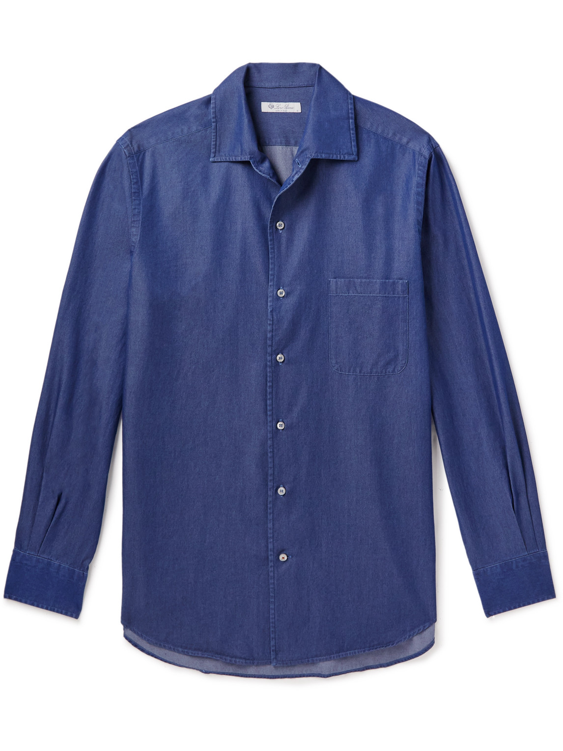 Loro Piana - Washed Cotton-Chambray Shirt - Men - Blue - XL