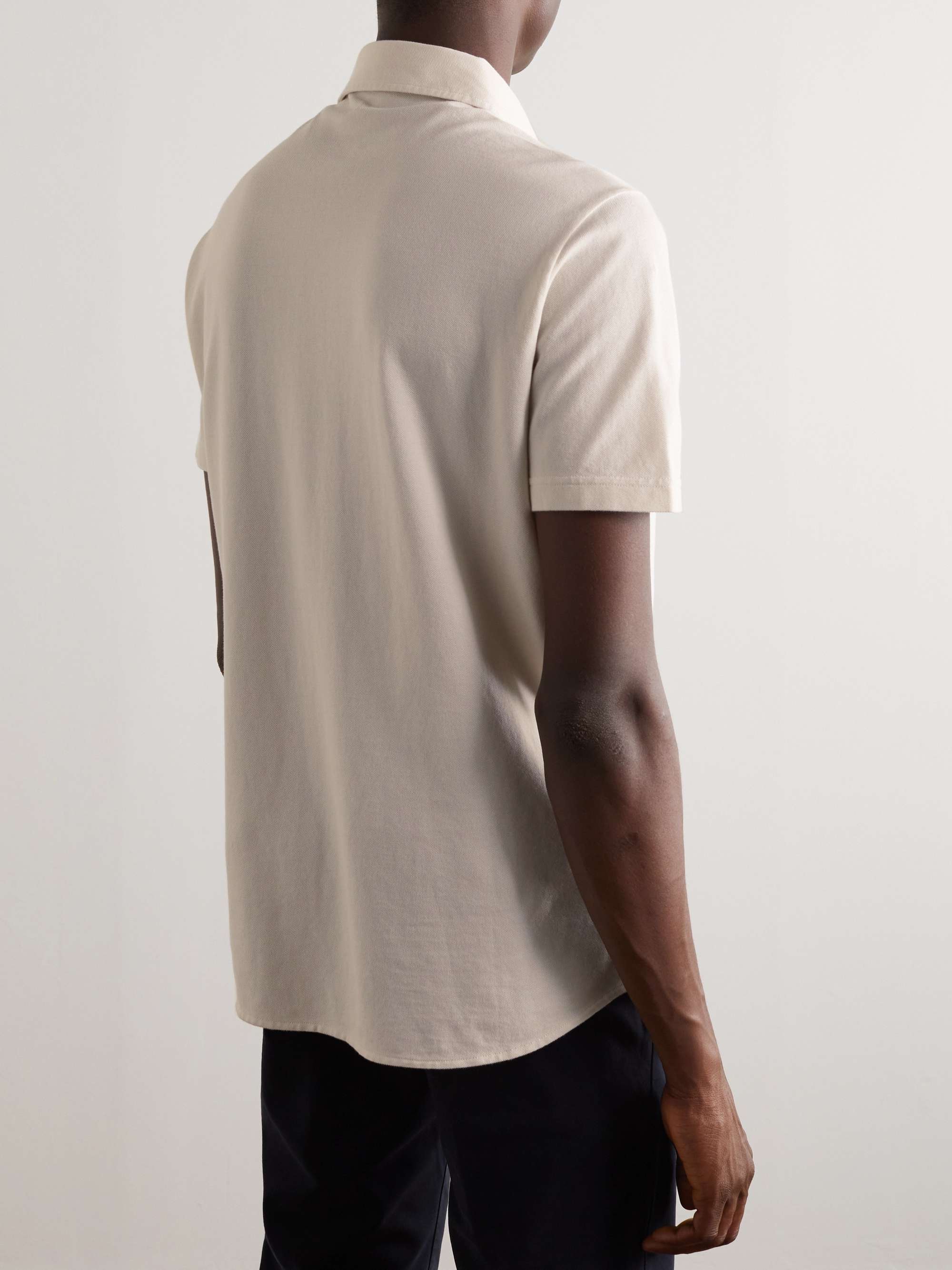 LORO PIANA Cotton-Piqué Polo Shirt