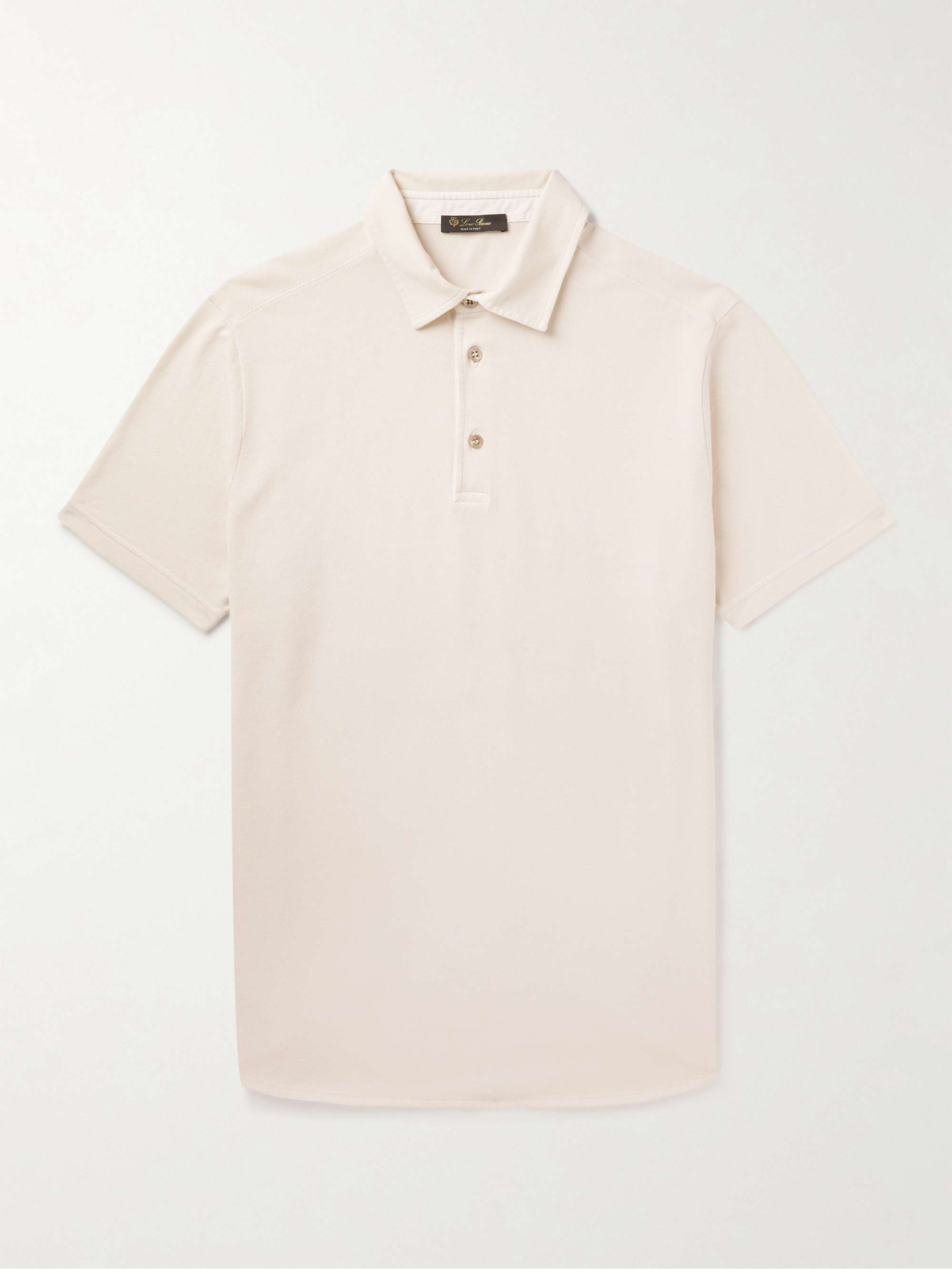 LORO PIANA Cotton-Pique Polo Shirt