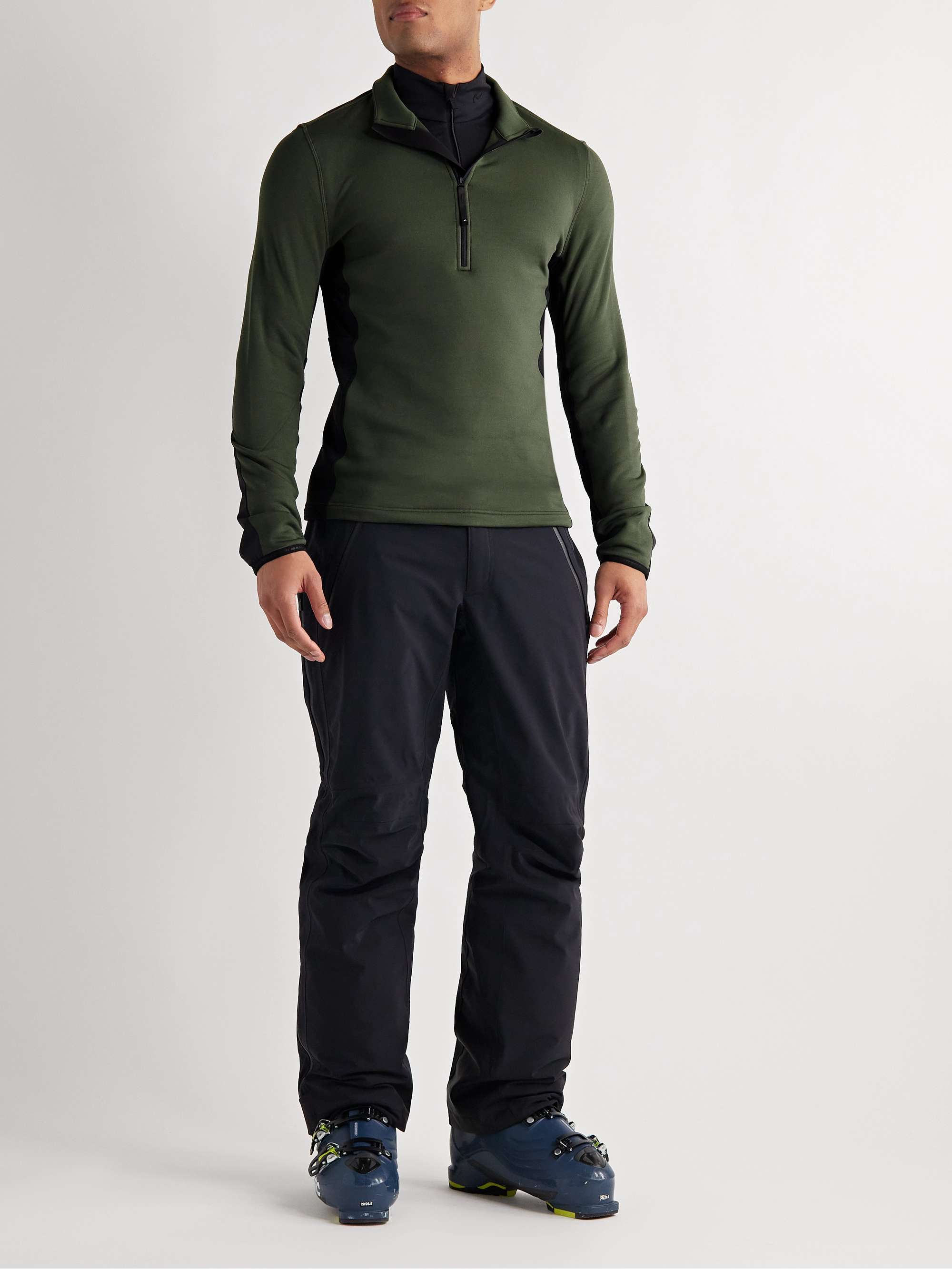 AZTECH MOUNTAIN Slim-Fit Stretch-Jersey and Ripstop Half-Zip Ski Base Layer