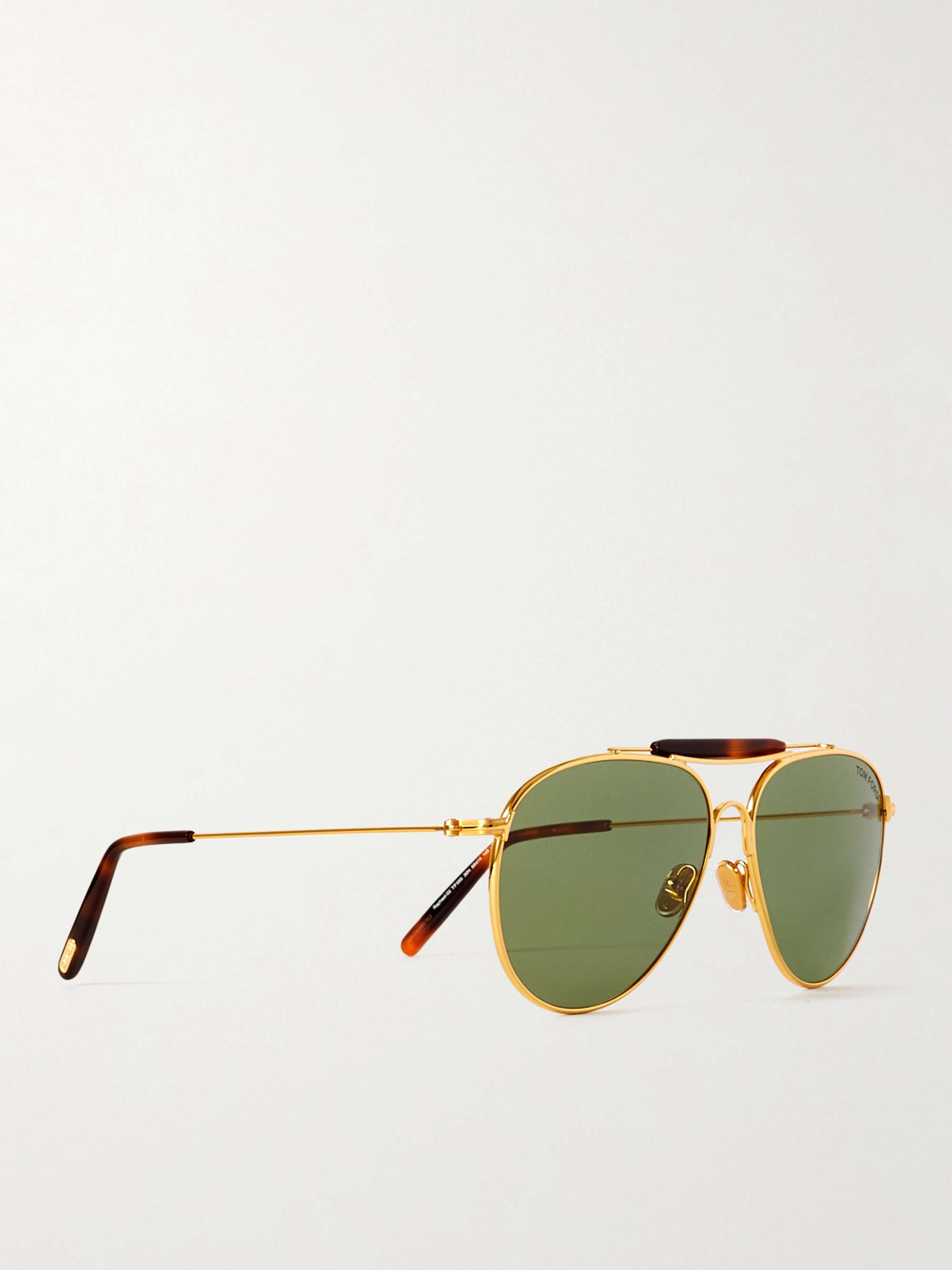 TOM FORD Aviator-Style Gold-Tone Sunglasses