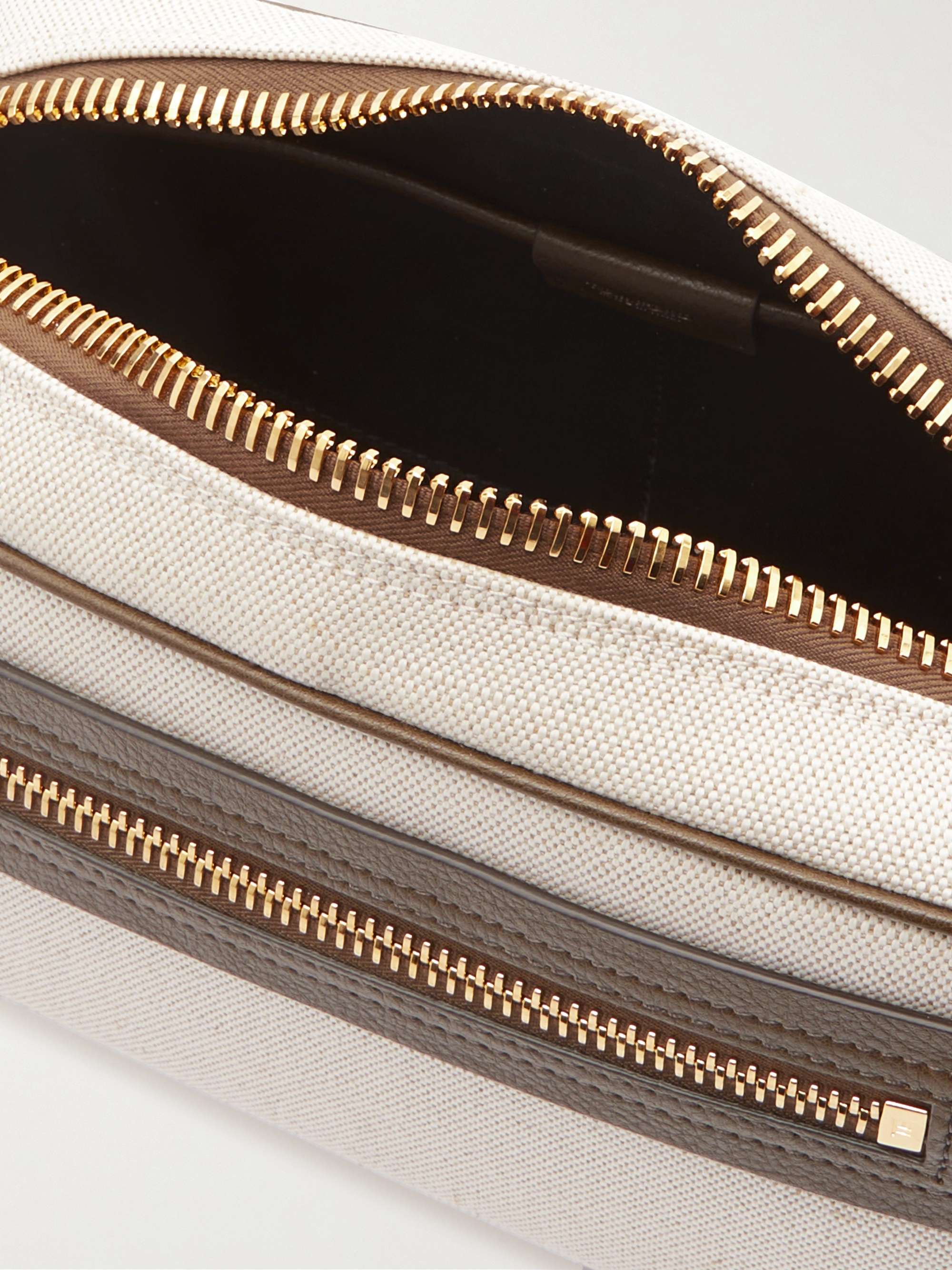 TOM FORD Leather-Trimmed Canvas Wash Bag