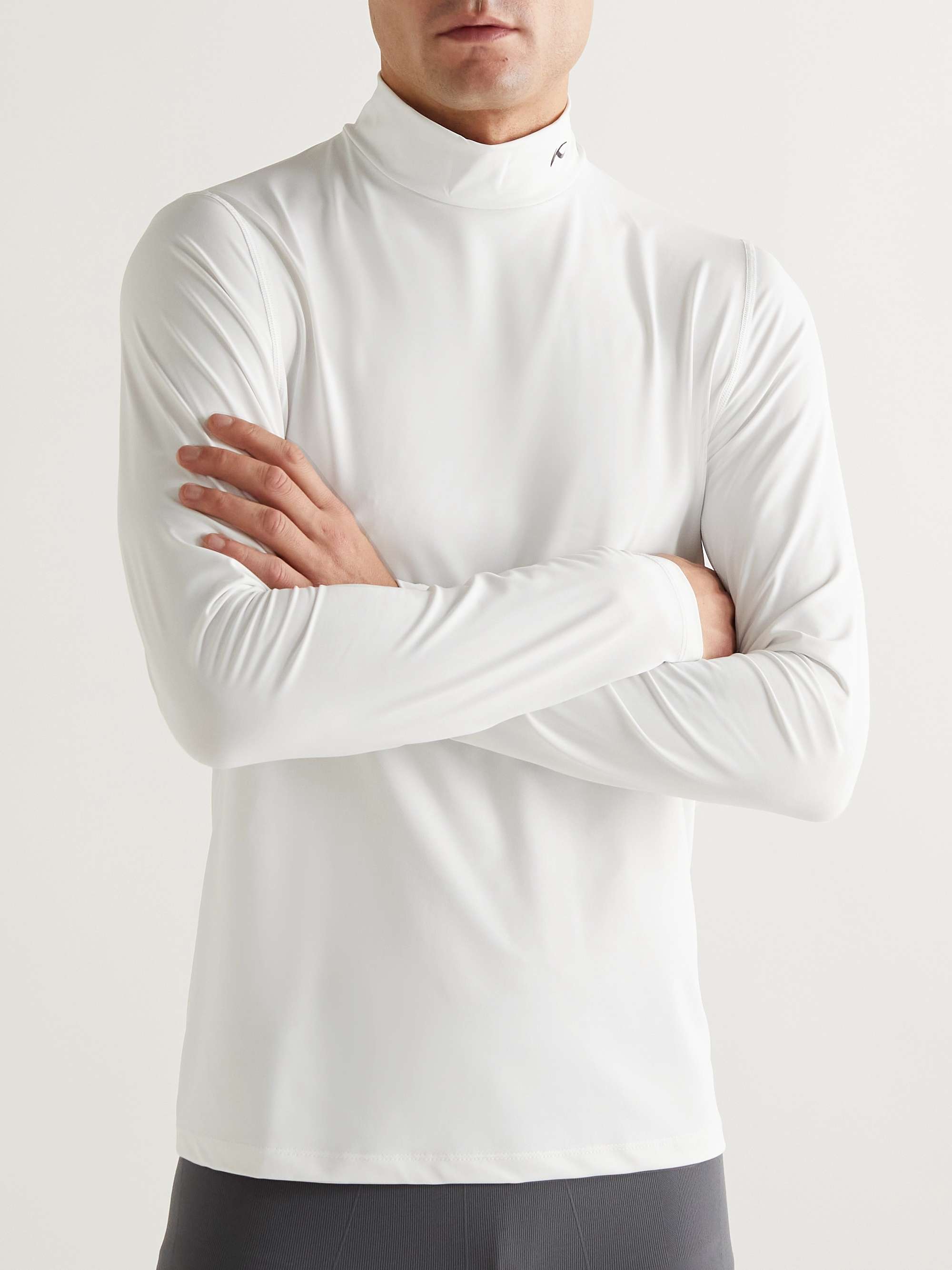 KJUS Logo-Print Stretch-Jersey Mock-Neck Ski Base Layer
