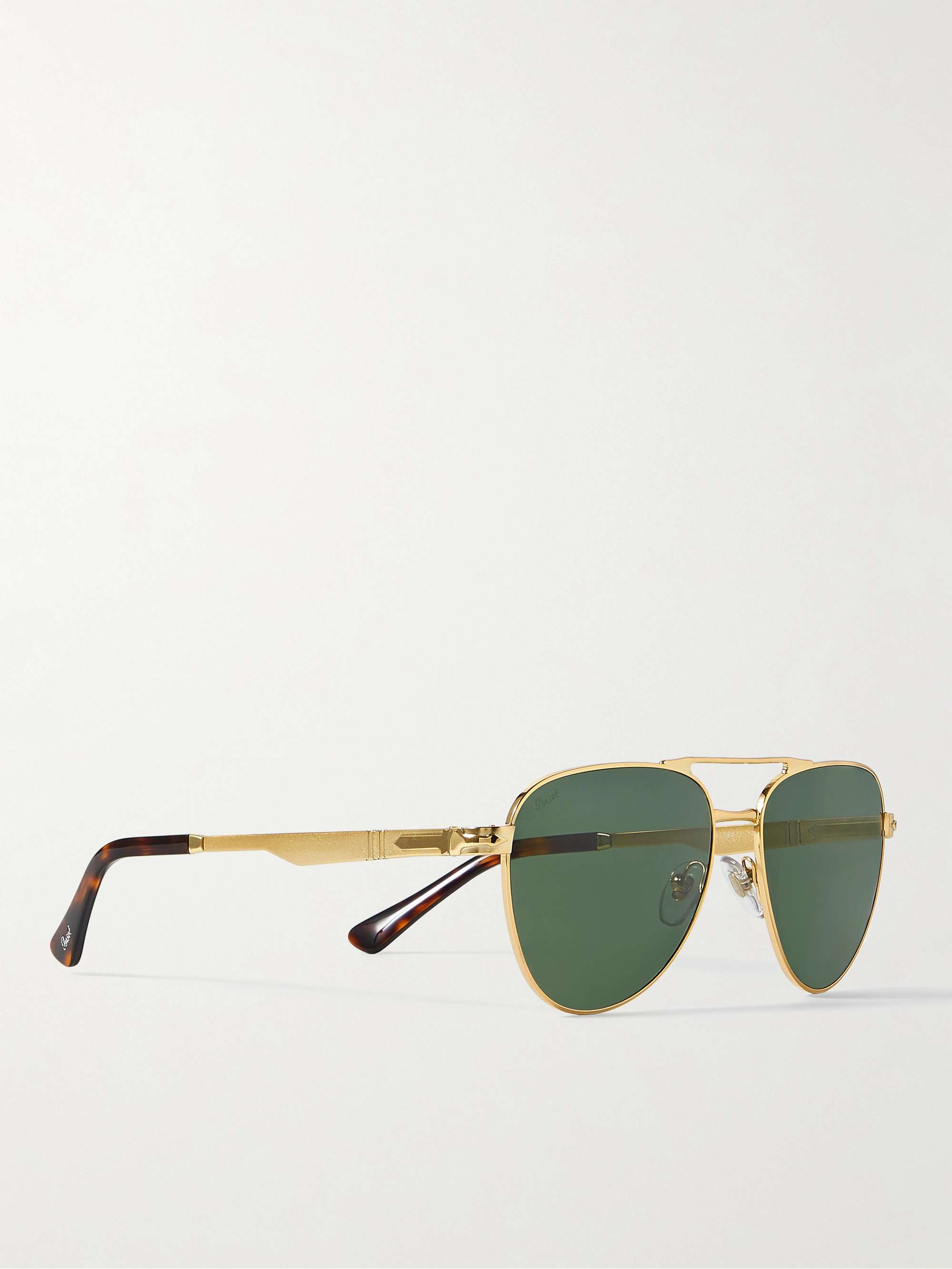 PERSOL Aviator-Style Gold-Tone and Tortoiseshell Acetate Sunglasses