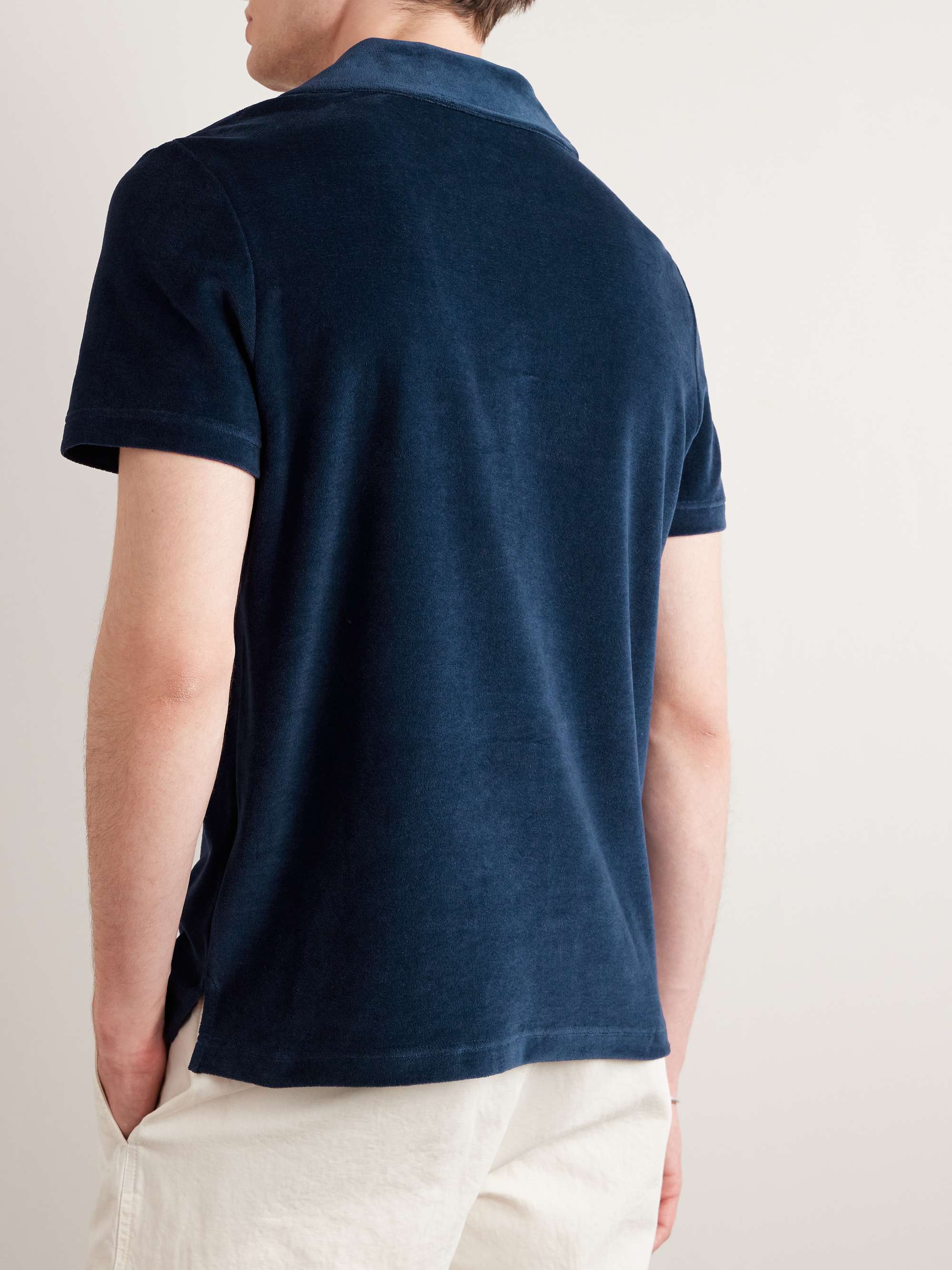 LORO PIANA Cotton and Silk-Blend Jersey Polo Shirt