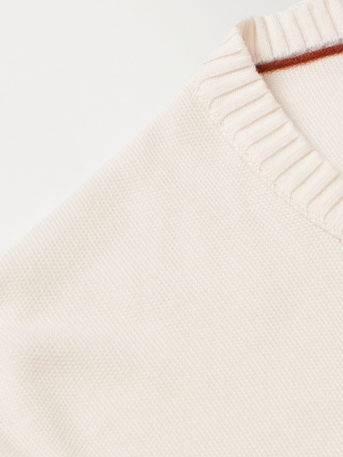 Shop Loro Piana Cotton And Silk-blend Piqué T-shirt In Neutrals