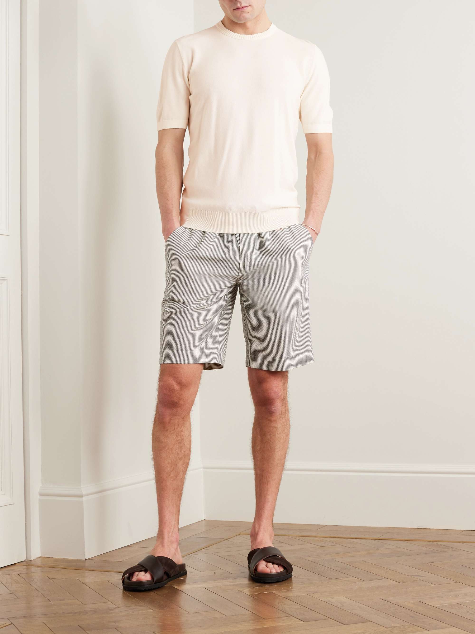 LORO PIANA Cotton and Silk-Blend Piqué T-Shirt for Men | MR PORTER