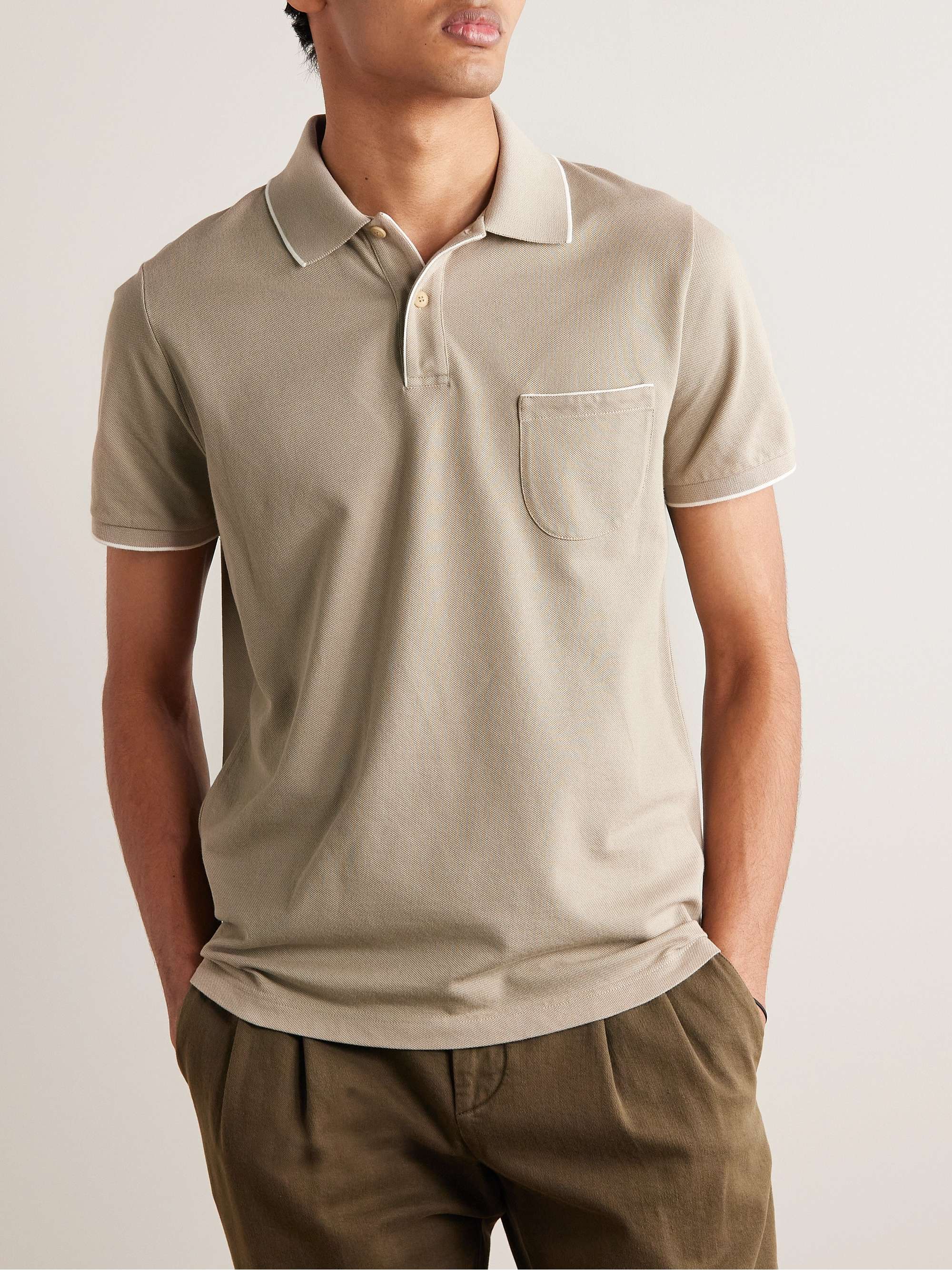 LORO PIANA Regatta Stretch-Cotton Piqué Polo Shirt