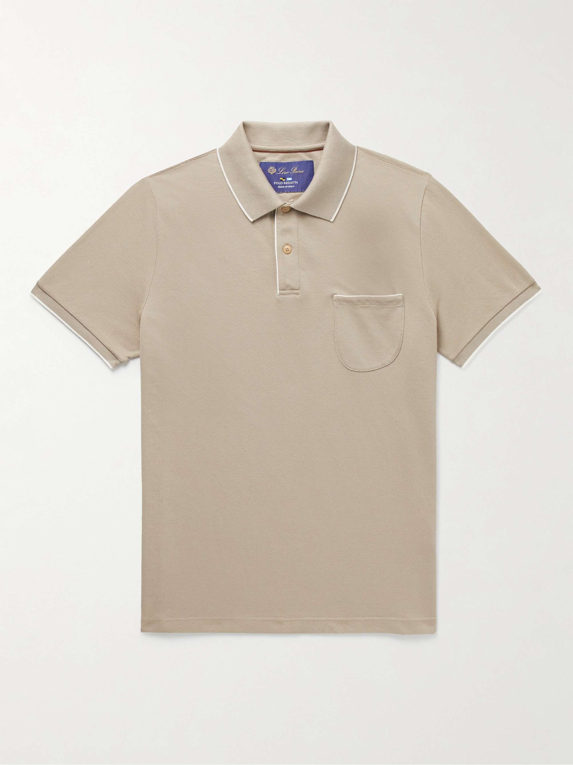LORO PIANA Regatta Stretch-Cotton Piqué Polo Shirt