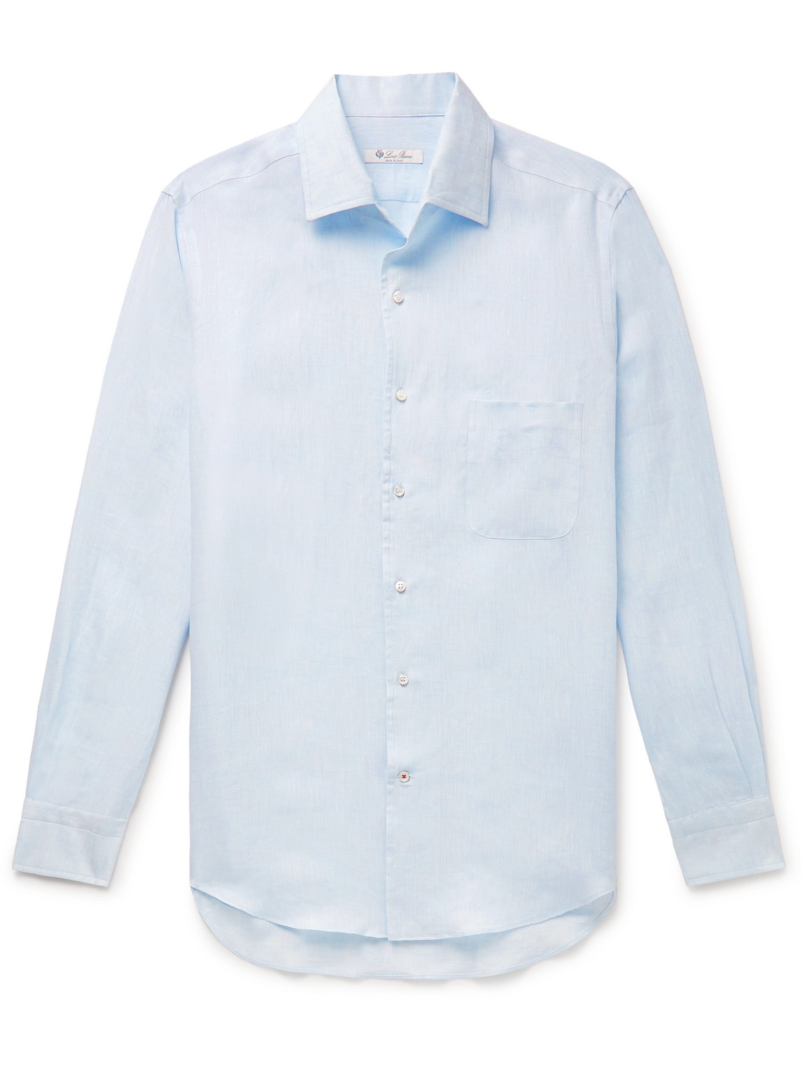 Shop Loro Piana Arizona Linen Shirt In Blue