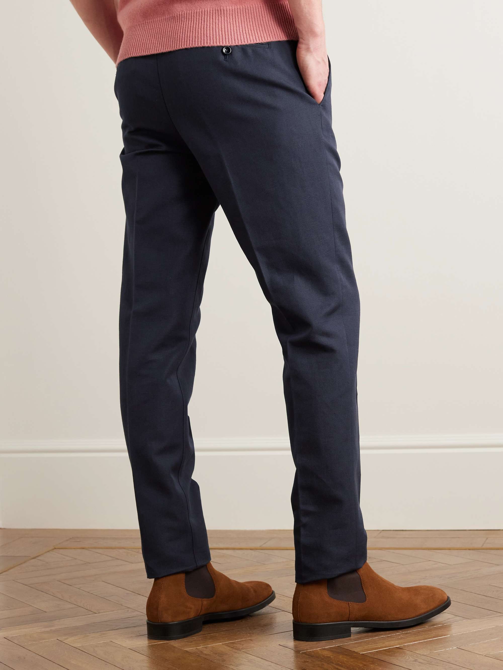 LORO PIANA Straight-Leg Linen Trousers