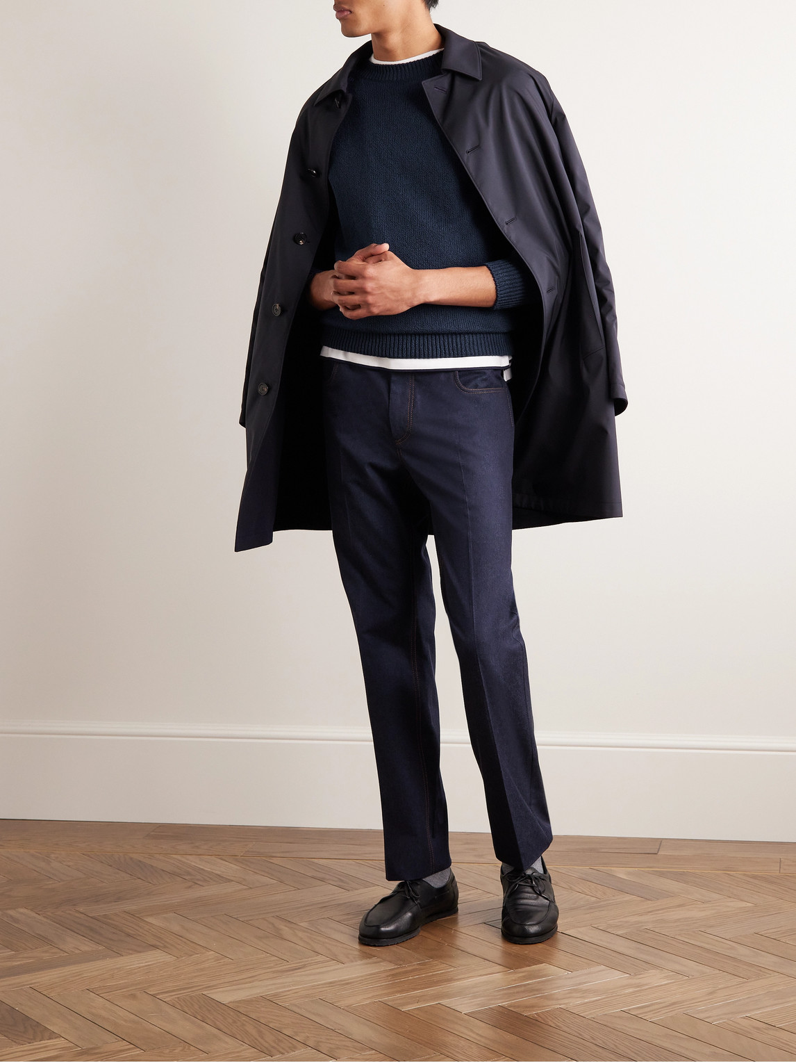Loro Piana Cotton Sweater In Blue