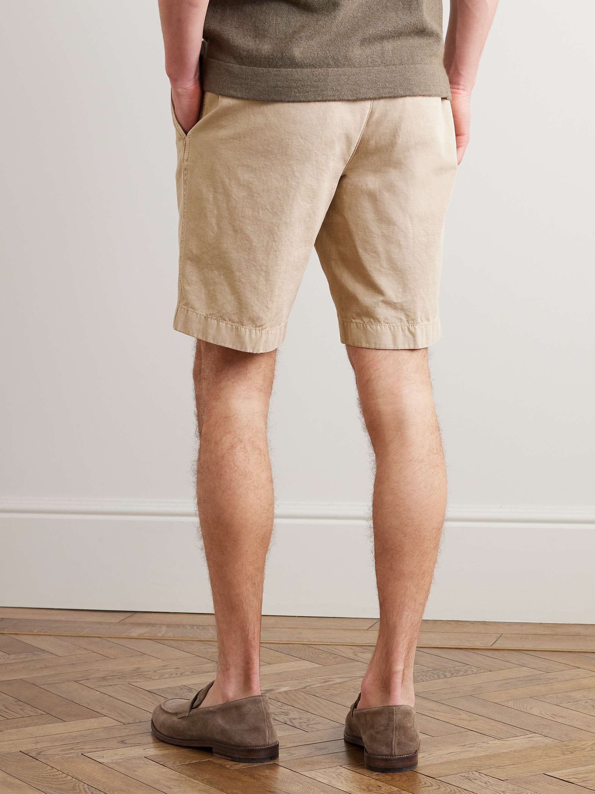 LORO PIANA Straight-Leg Cotton-Blend Bermuda Shorts