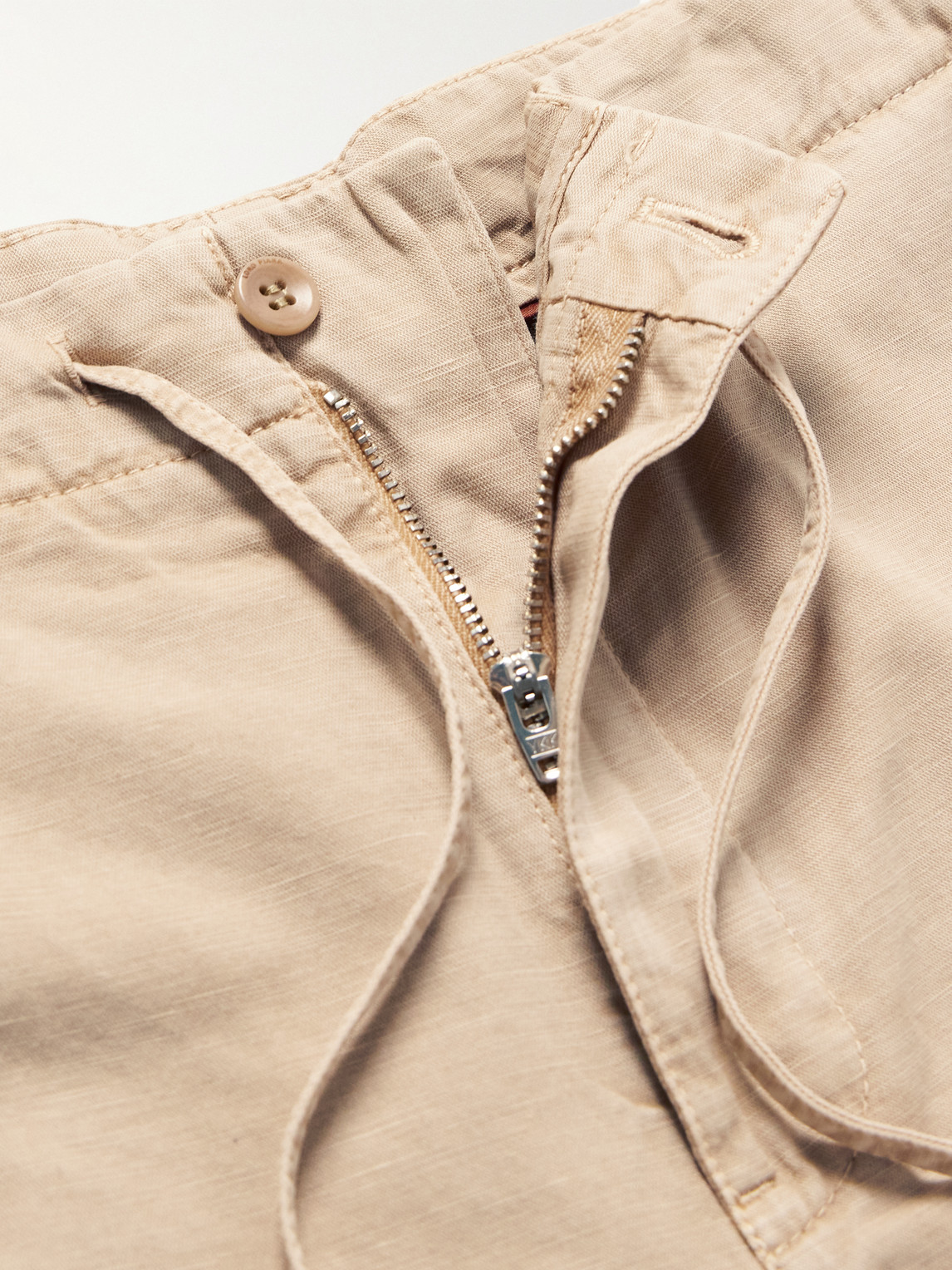 Shop Loro Piana Straight-leg Cotton-blend Bermuda Shorts In Neutrals