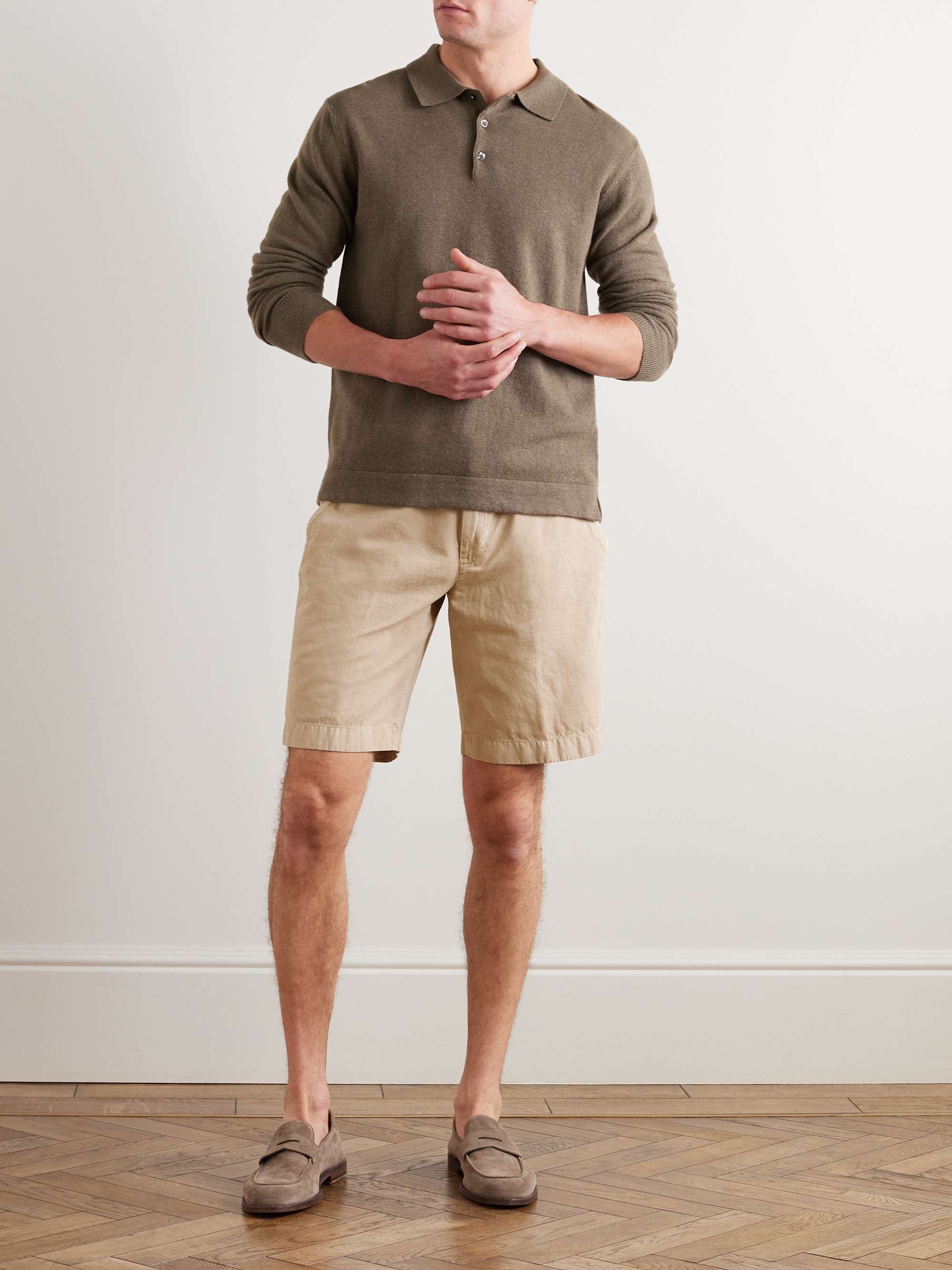 LORO PIANA Straight-Leg Cotton-Blend Bermuda Shorts