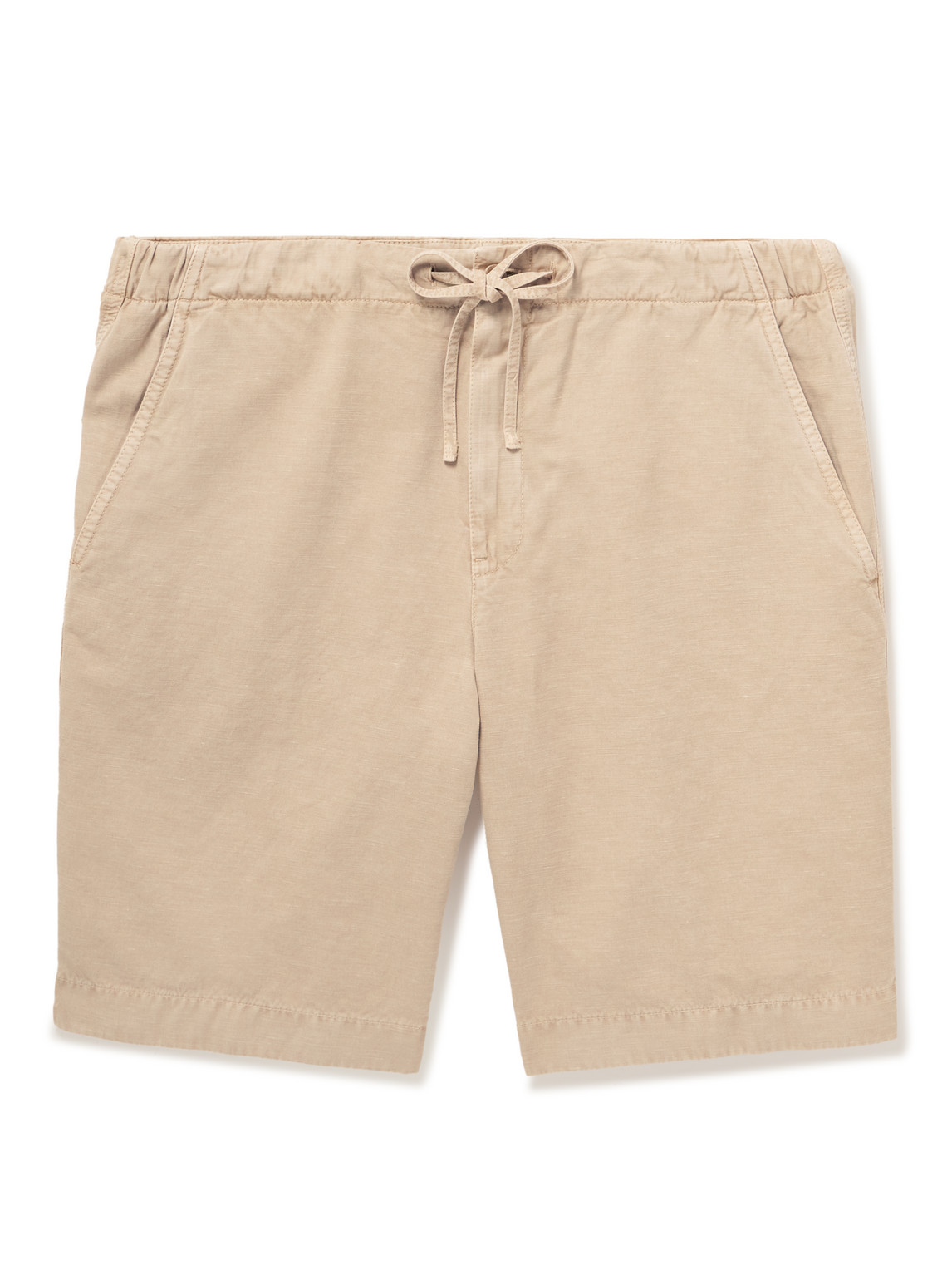 Loro Piana Straight-leg Cotton-blend Bermuda Shorts In Neutrals