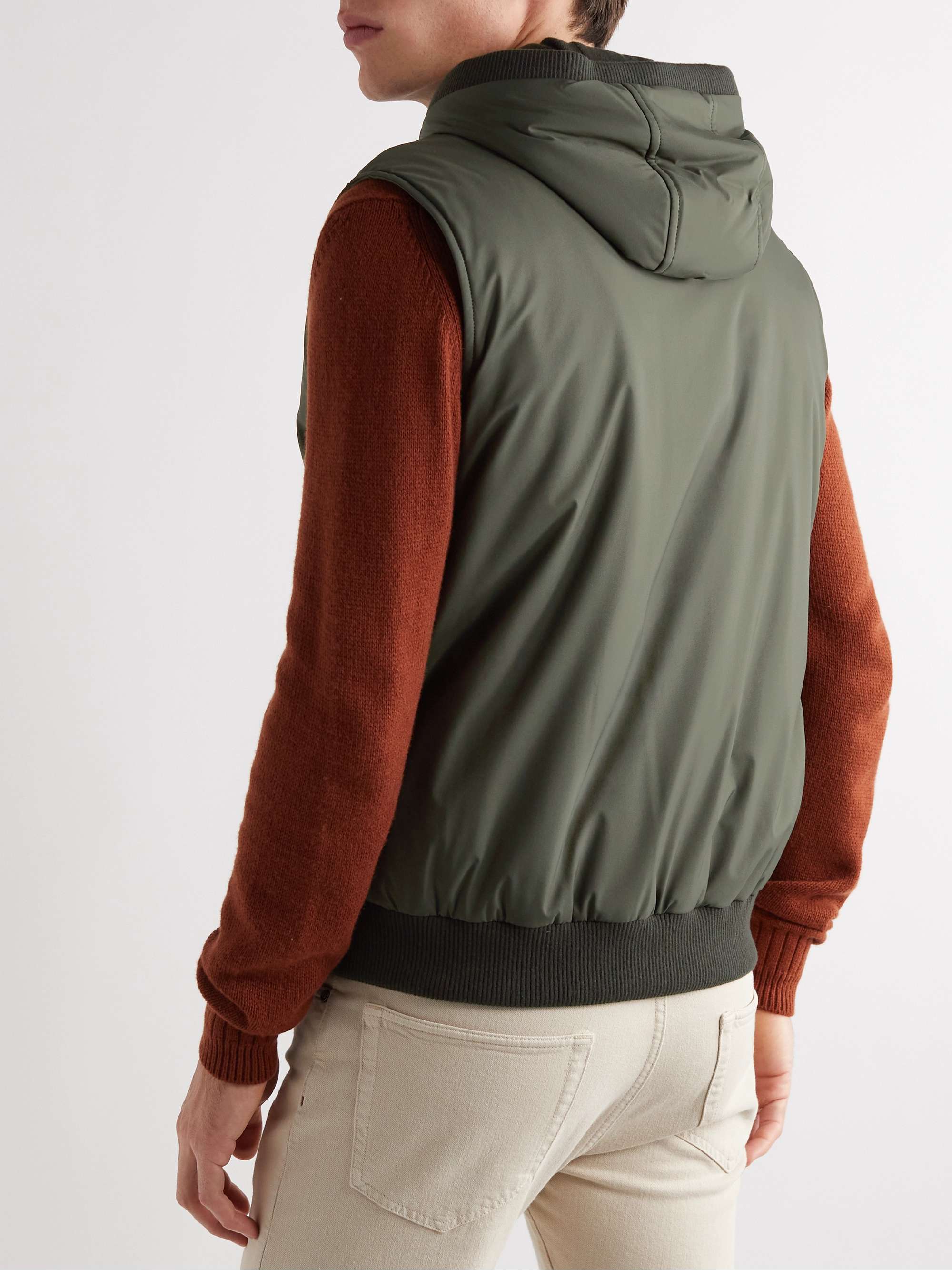 LORO PIANA Wallace Storm System® Cashmere-Trimmed Padded Nylon Hooded Gilet