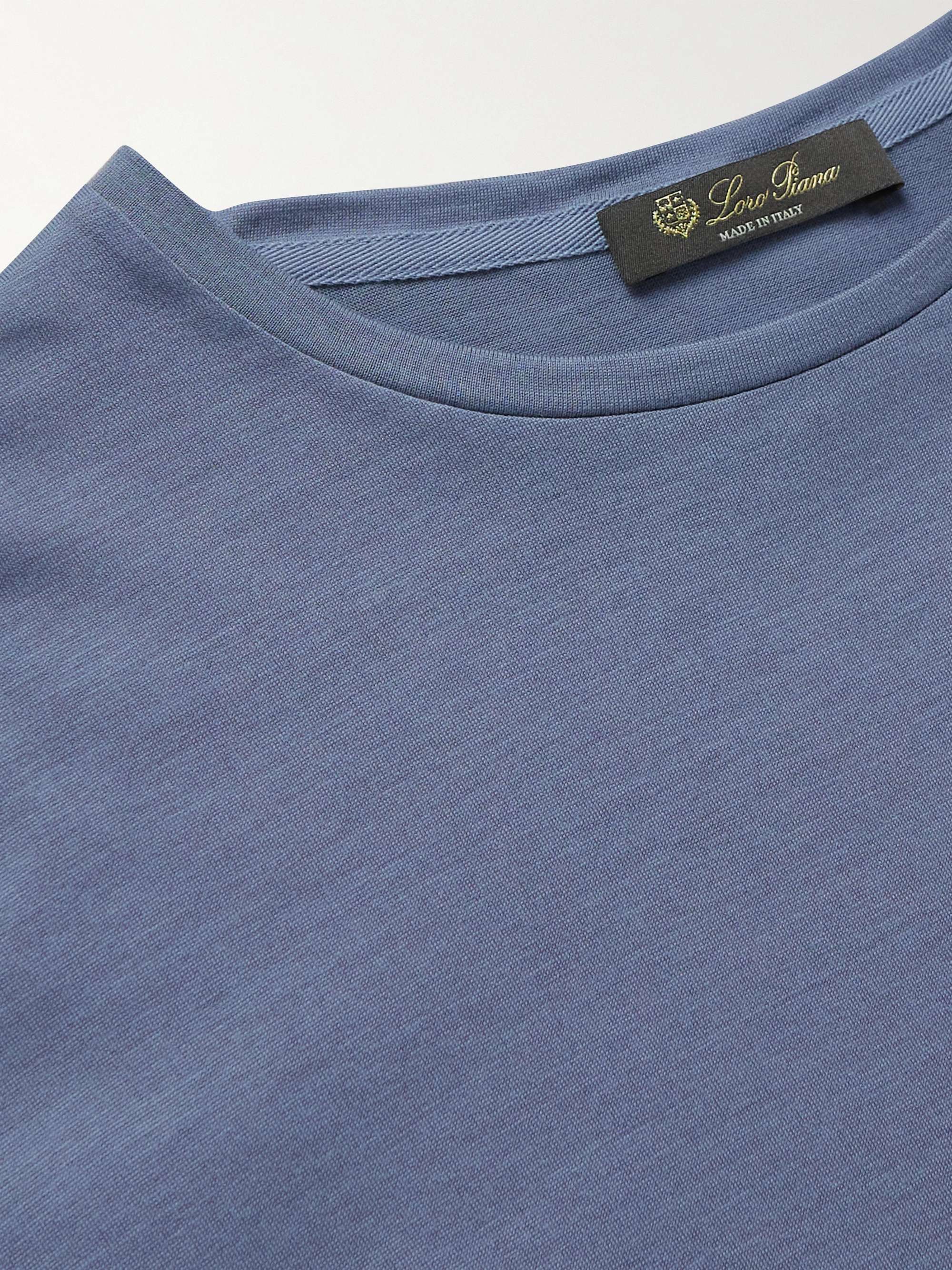 LORO PIANA Slim-Fit Silk and Cotton-Blend Jersey T-Shirt