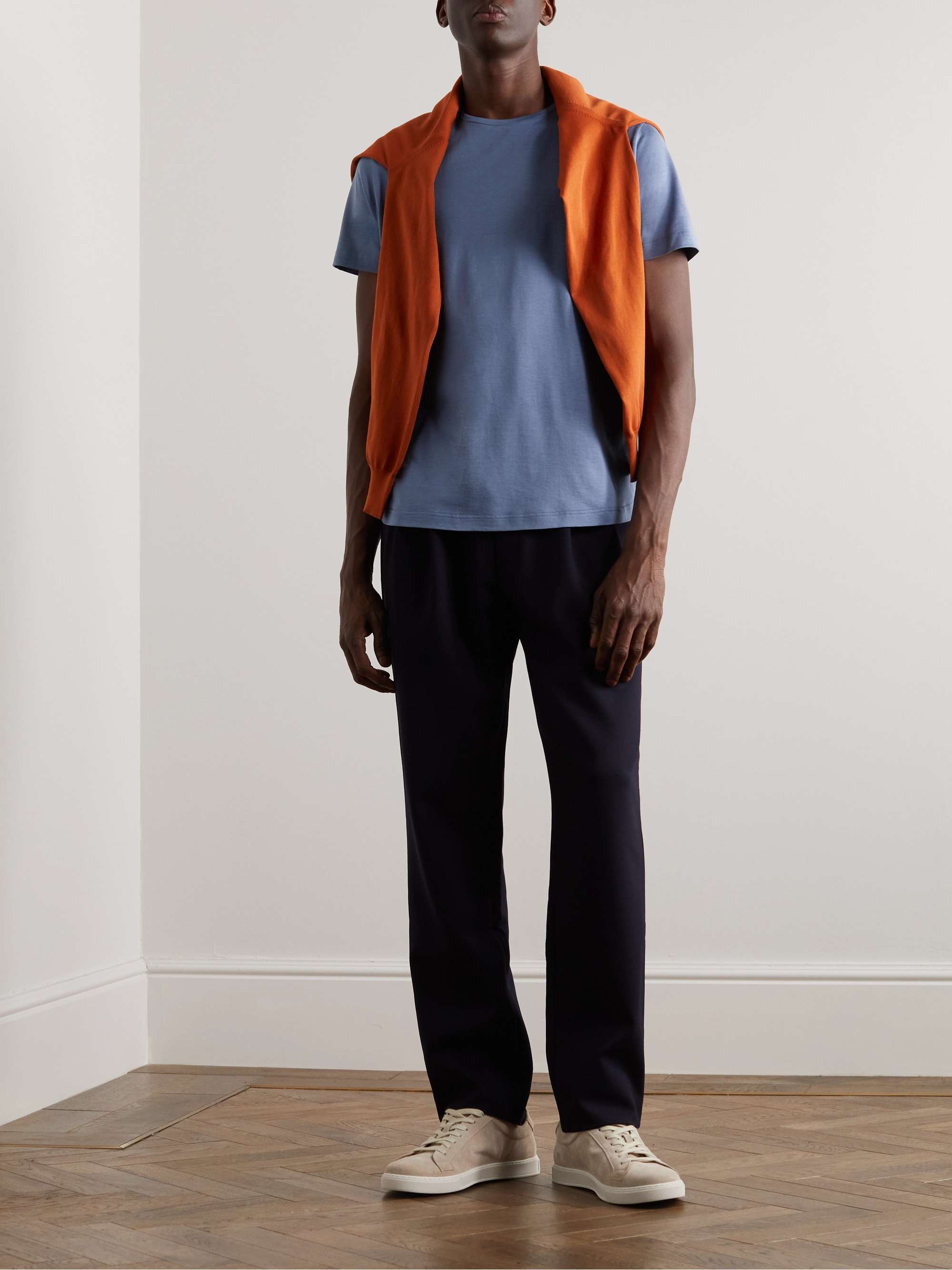 LORO PIANA Slim-Fit Silk and Cotton-Blend Jersey T-Shirt