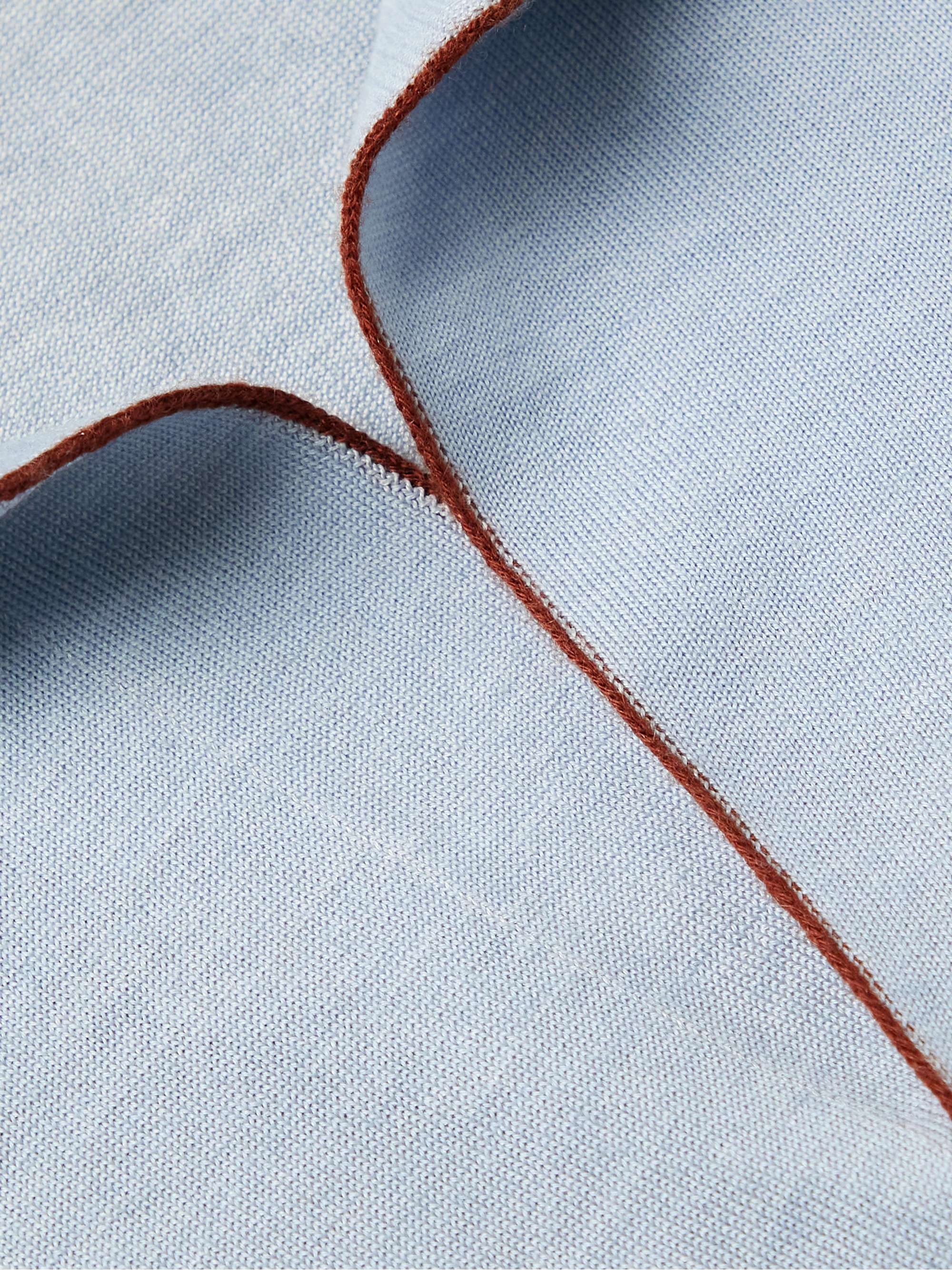 LORO PIANA Silk and Cashmere-Blend Polo Shirt