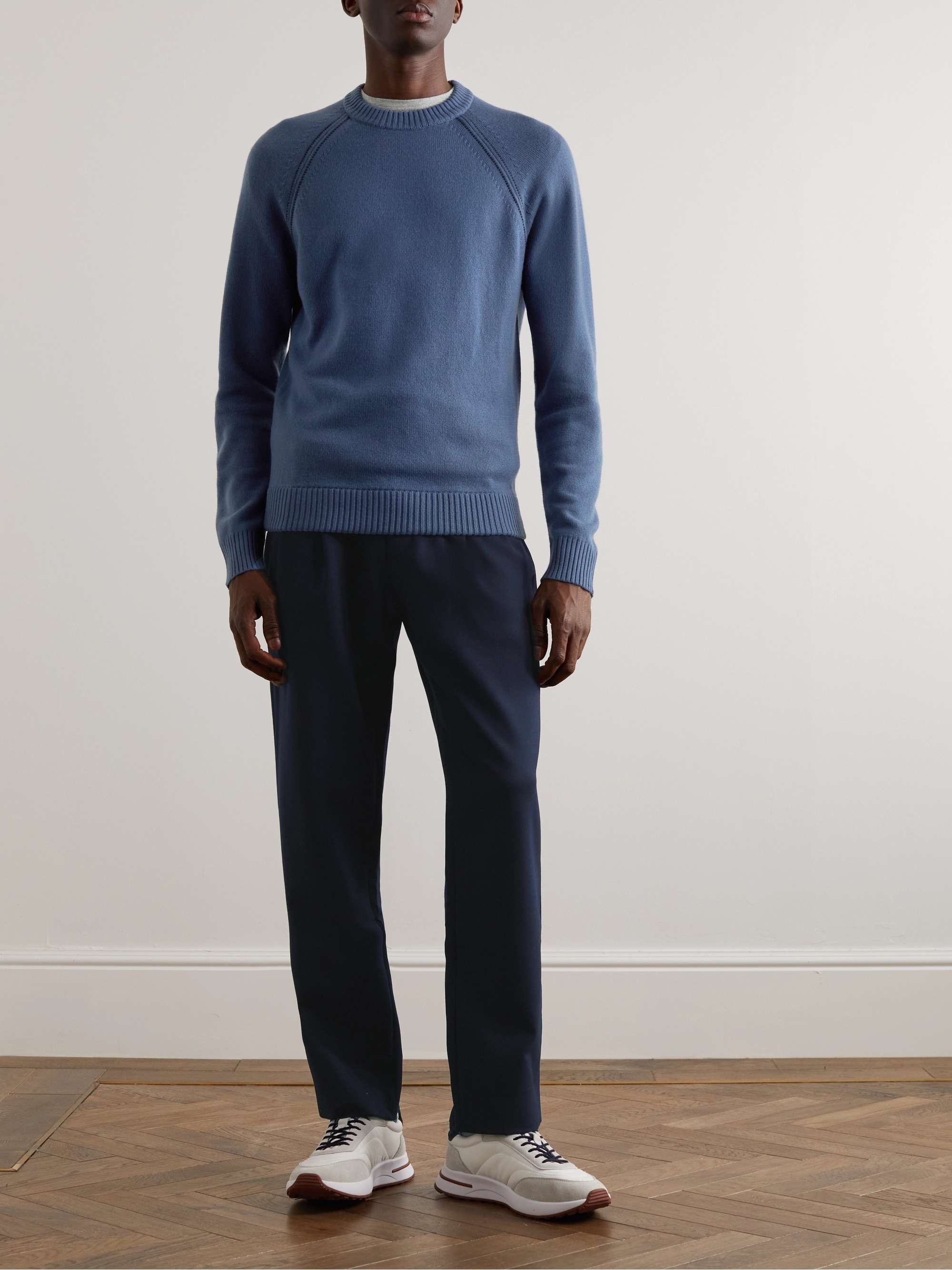 LORO PIANA Holburn Tapered Stretch Wish Virgin Wool Sweatpants