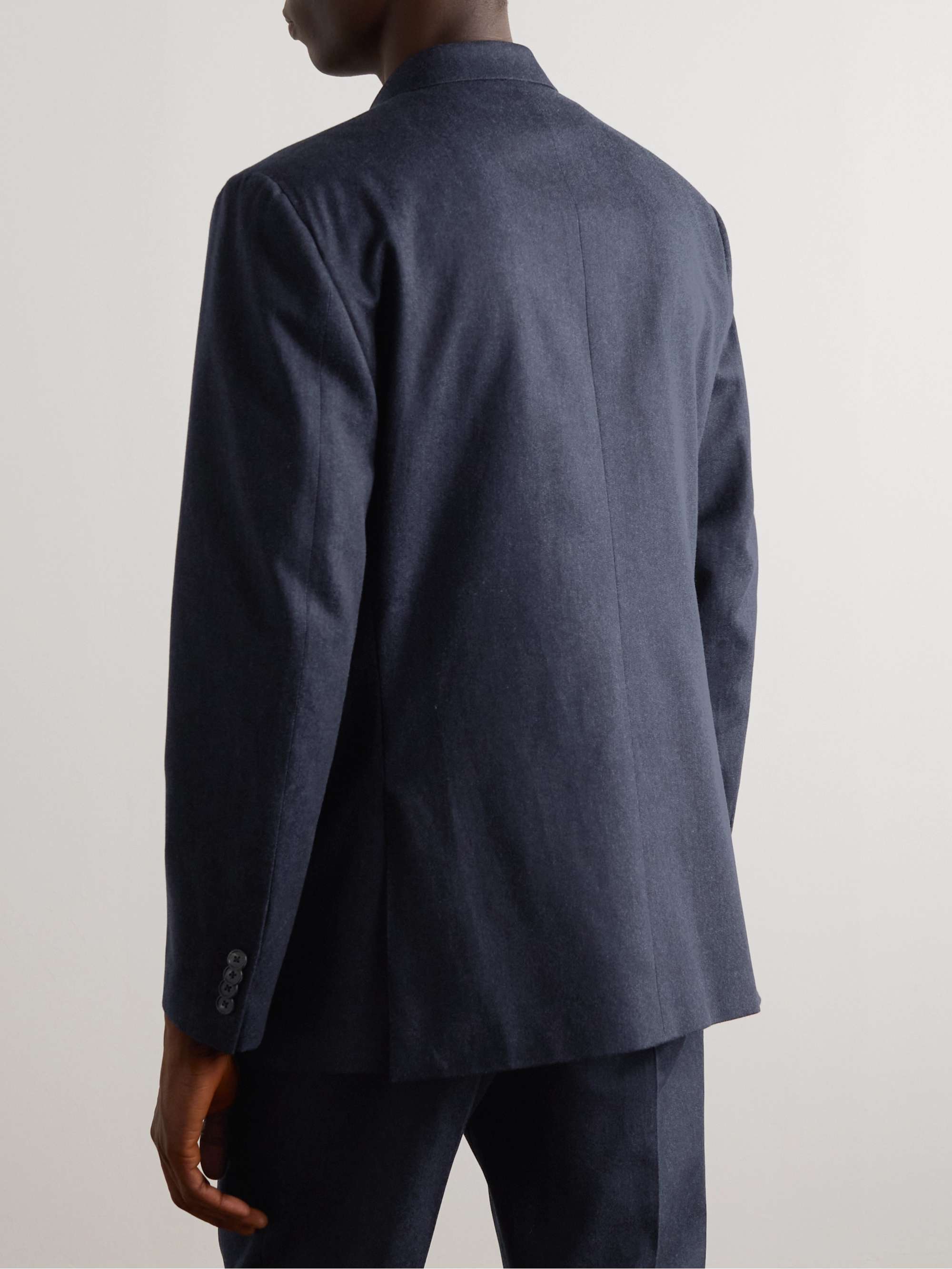 LORO PIANA Double-Breasted Wool, Cotton and Cashmere-Blend Twill Suit Jacket