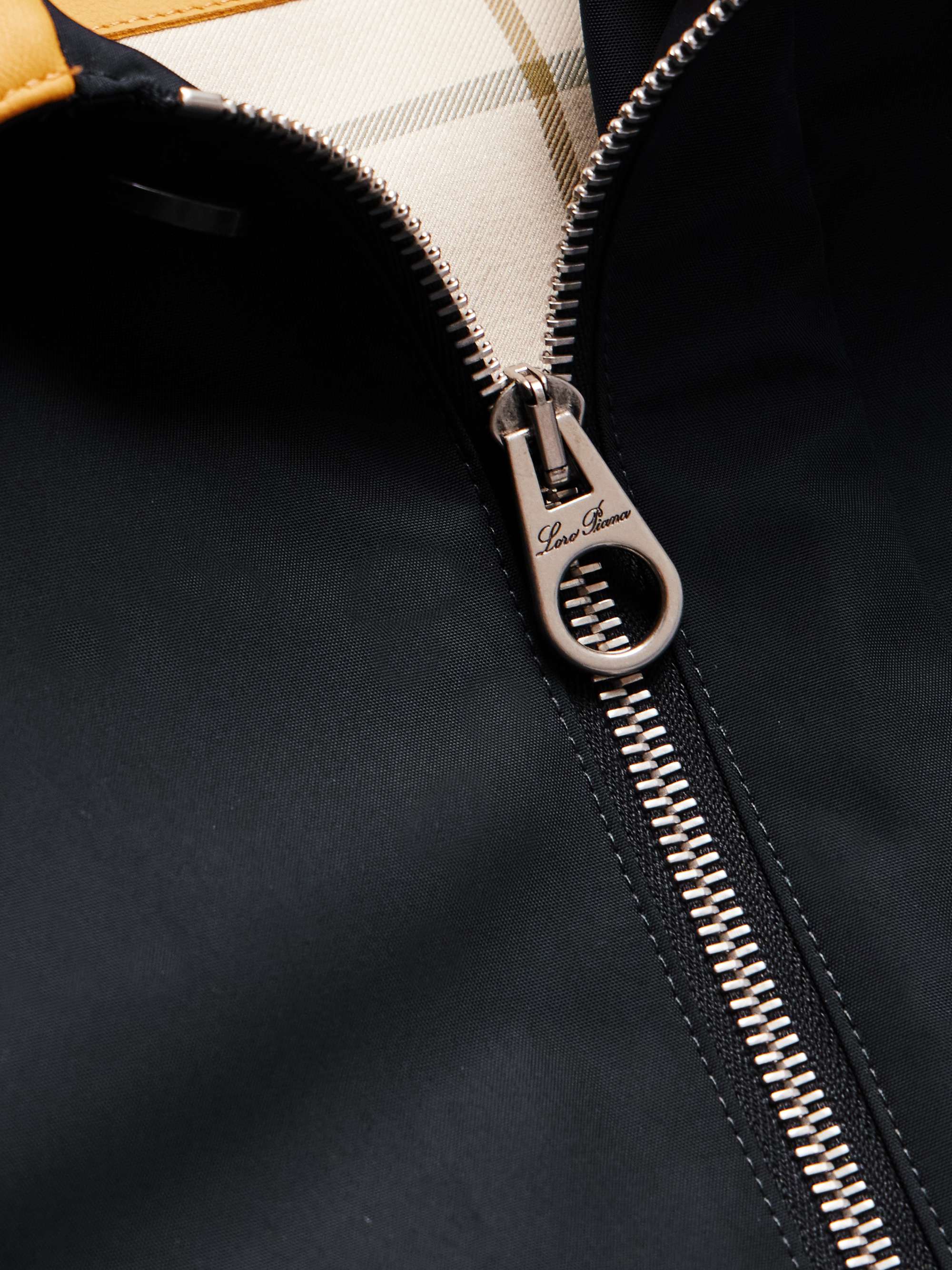 LORO PIANA Horsey Leather-Trimmed Storm System® Tech-Shell Field Jacket